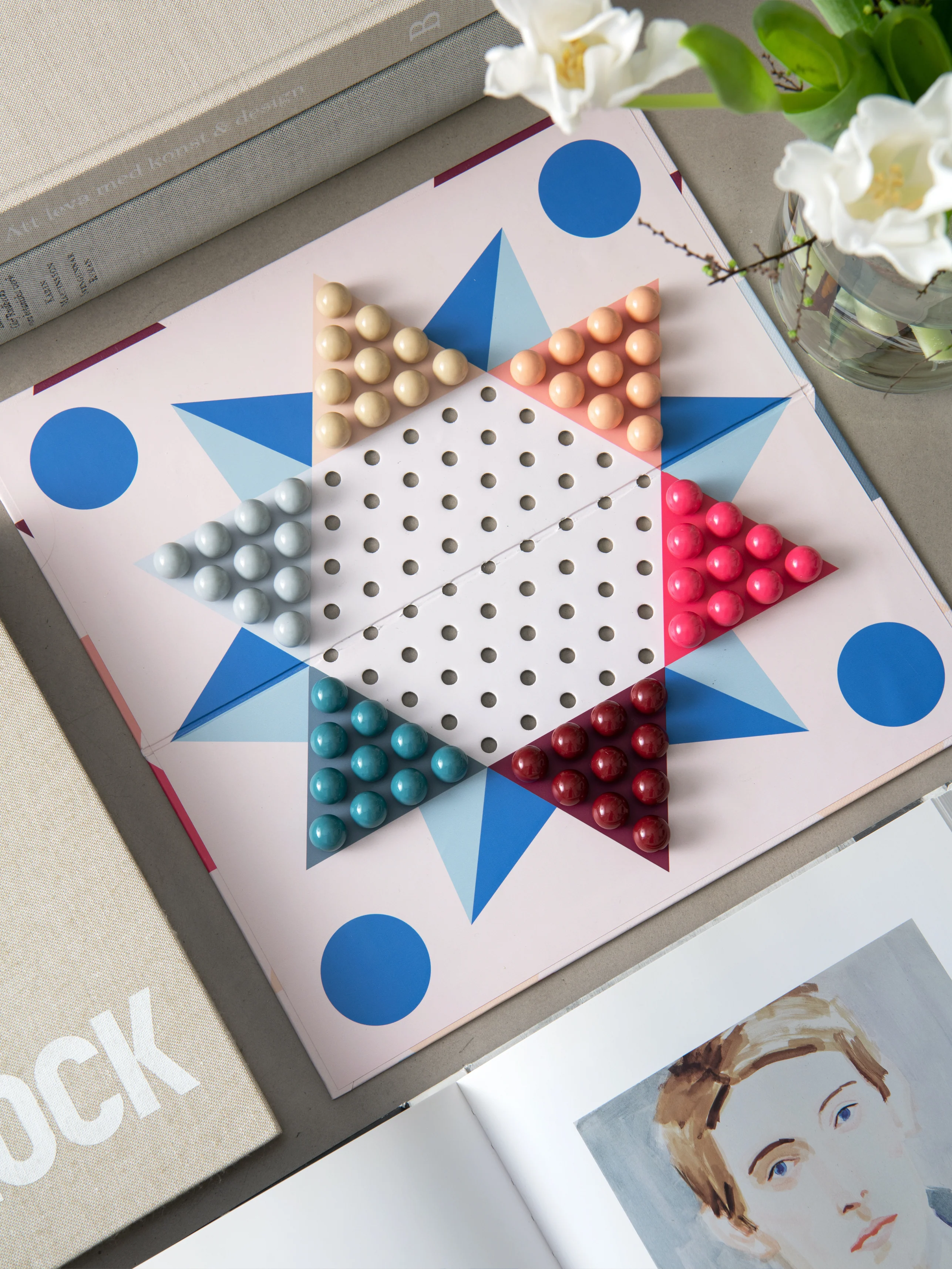 Gra trymla CHINESE CHECKERS beżowy - Image 2