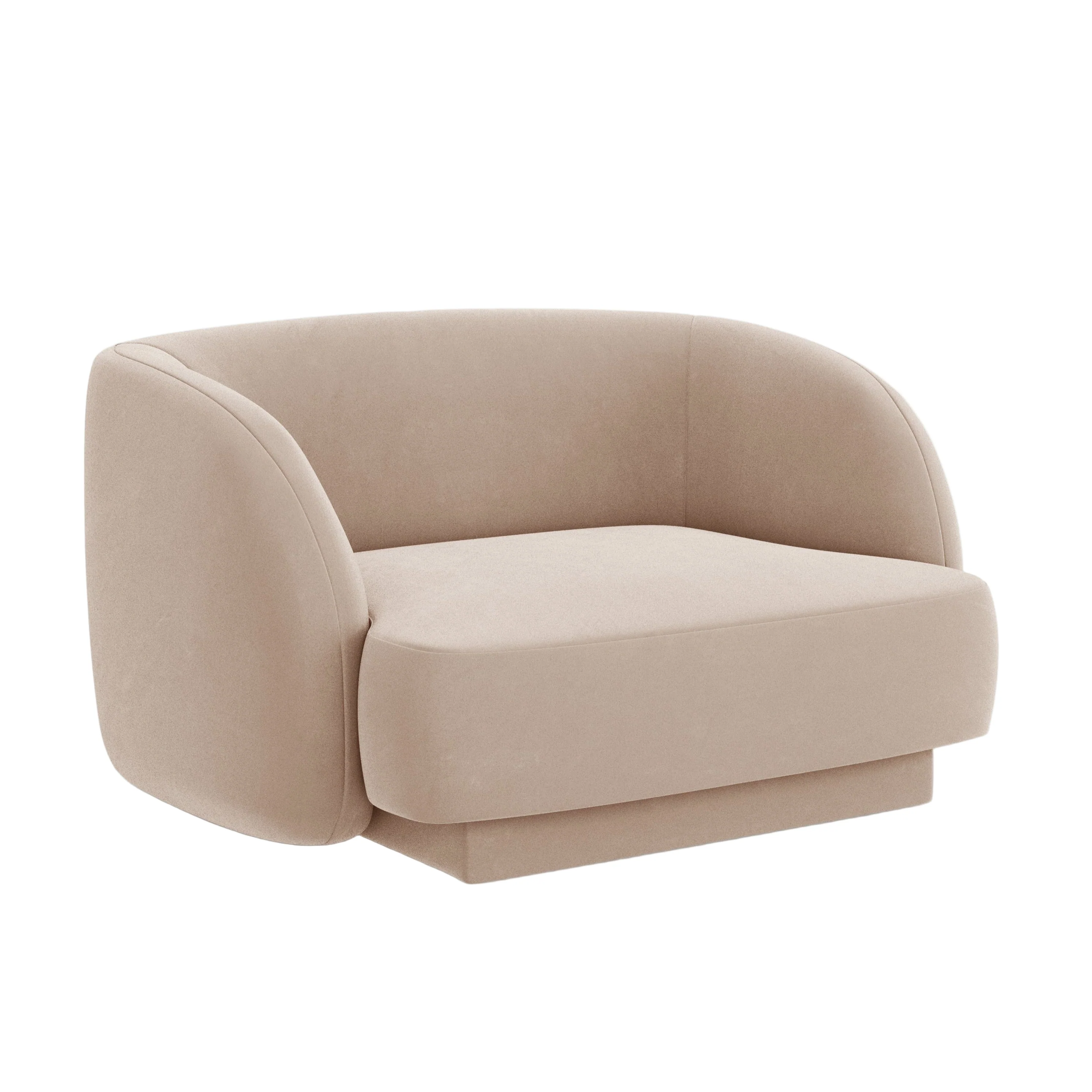 Fotel aksamitny MILEY cappuccino