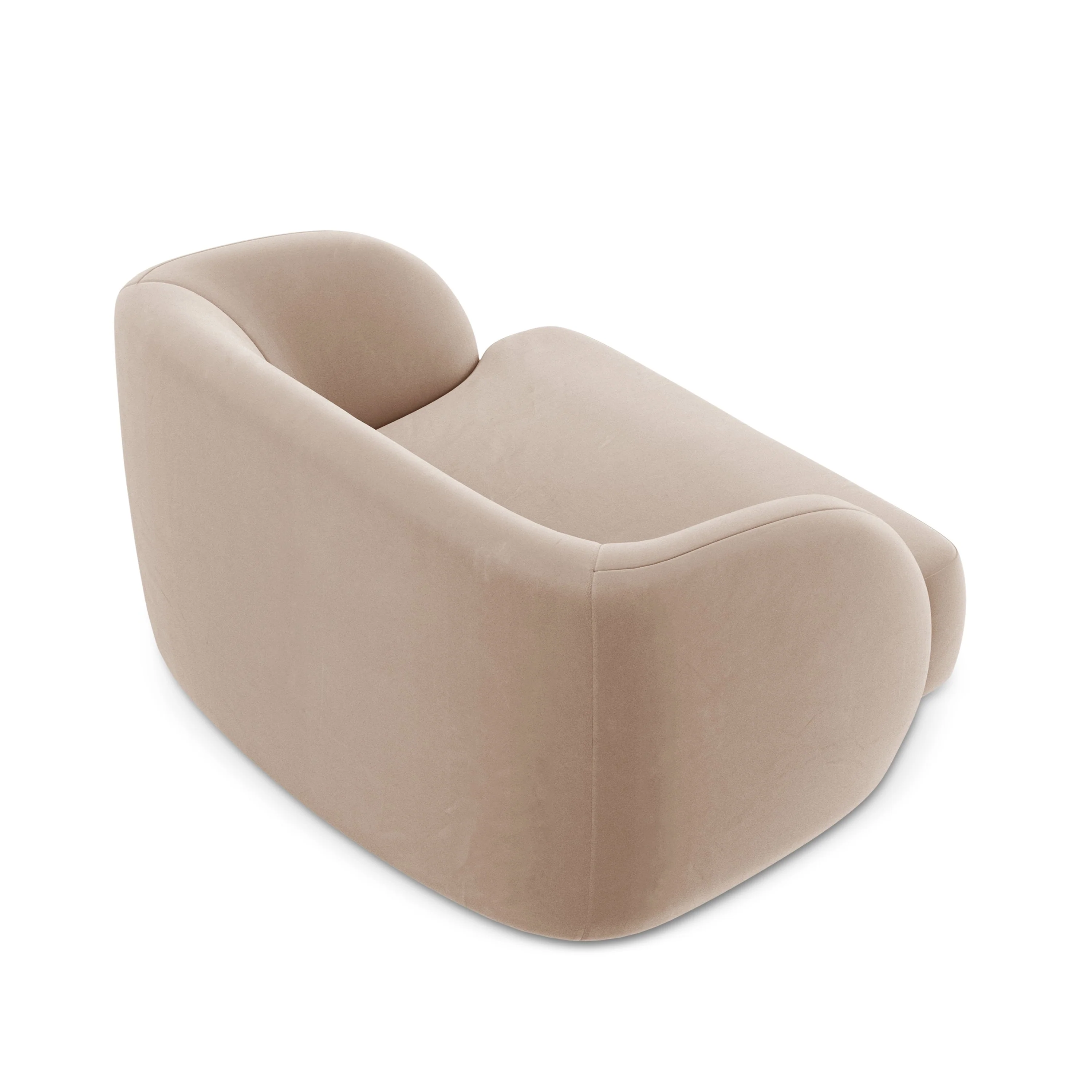 Fotel aksamitny MILEY cappuccino - Image 3