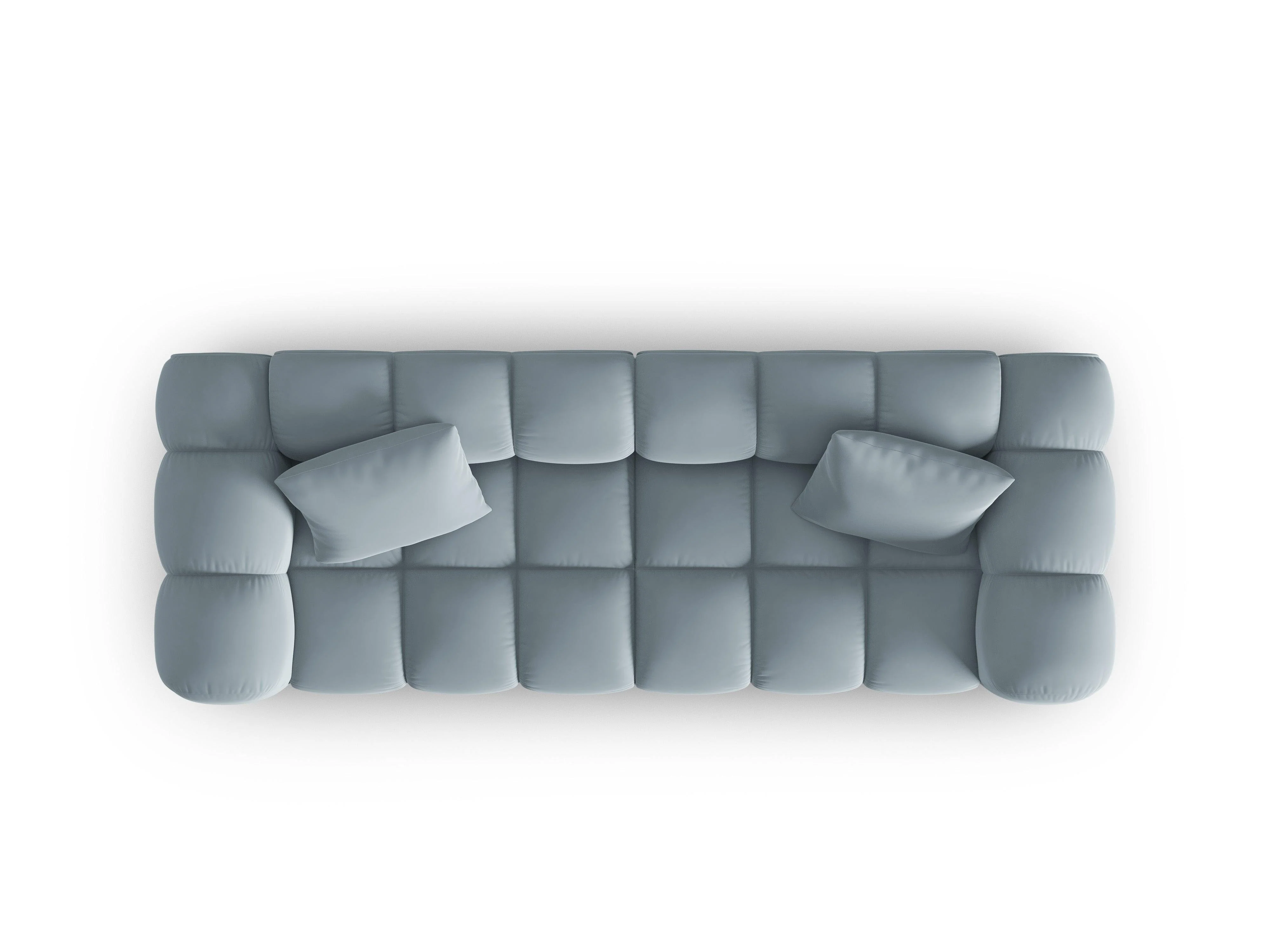 Sofa aksamitna 3-osobowa HALLEY jasnoniebieski - Image 5