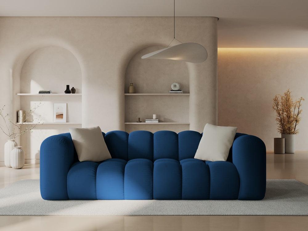 Sofa aksamitna 3-osobowa HALLEY granat królewski - Image 2
