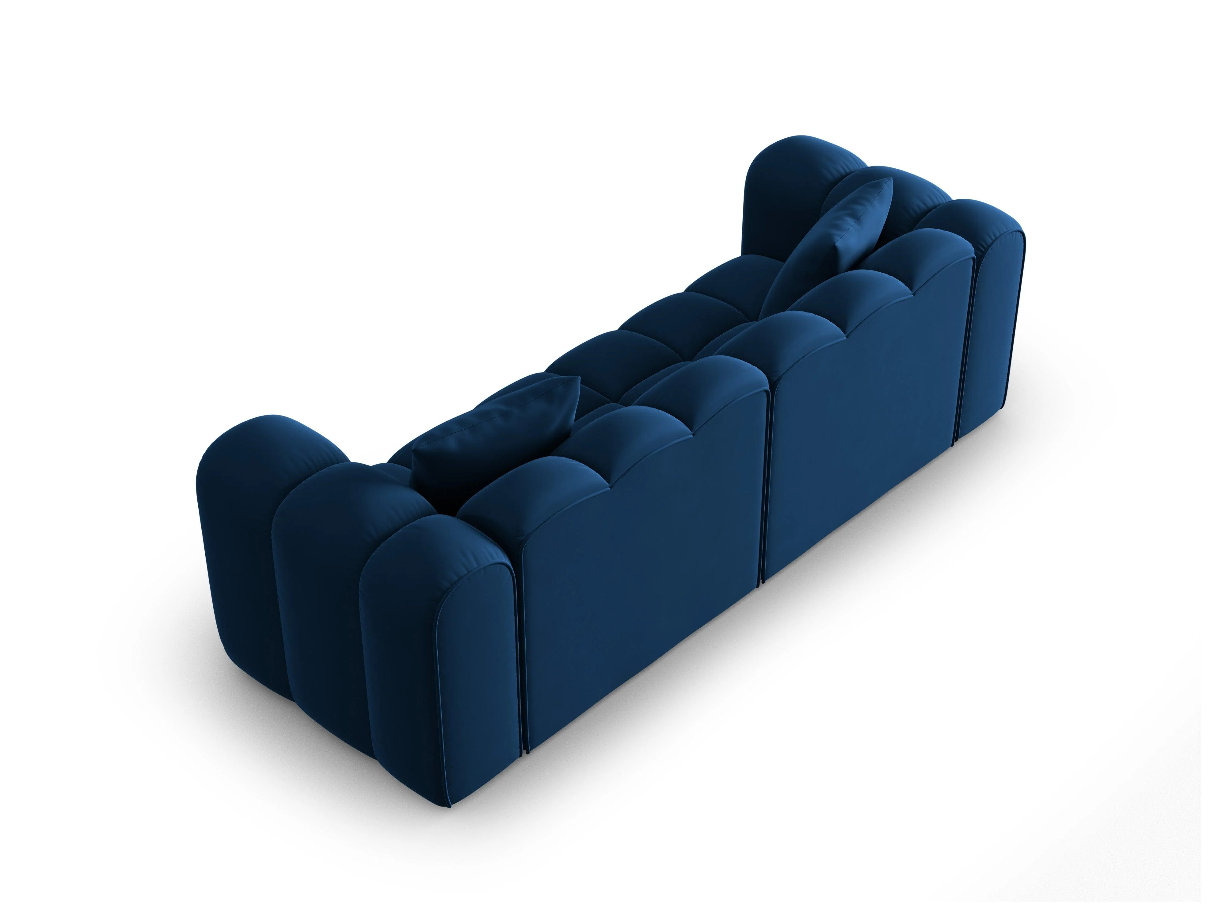 Sofa aksamitna 3-osobowa HALLEY granat królewski - Image 6