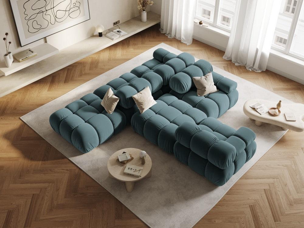 Sofa aksamitna 2-osobowa TROPEA petrol - Image 9