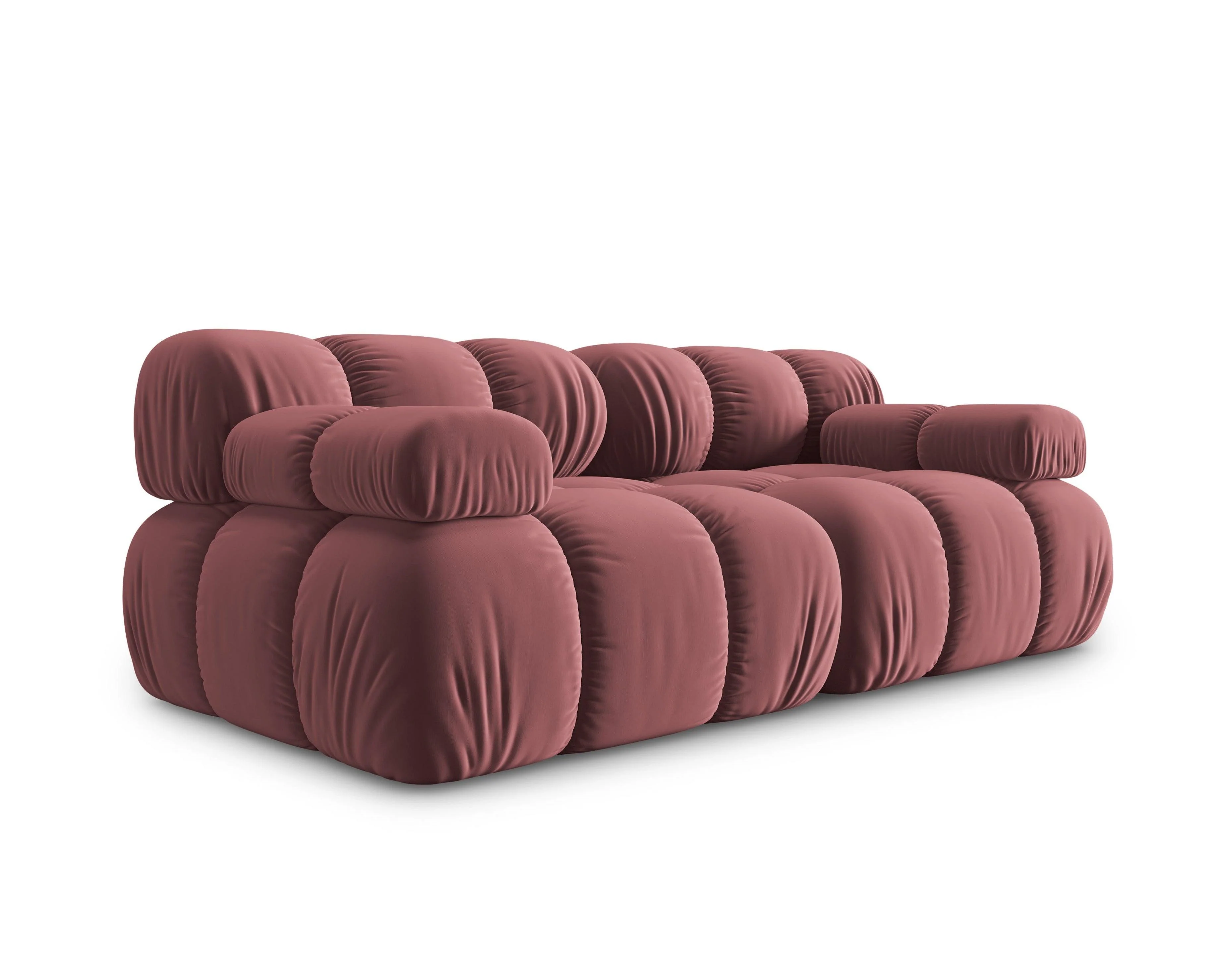 Sofa aksamitna 2-osobowa TROPEA różowy
