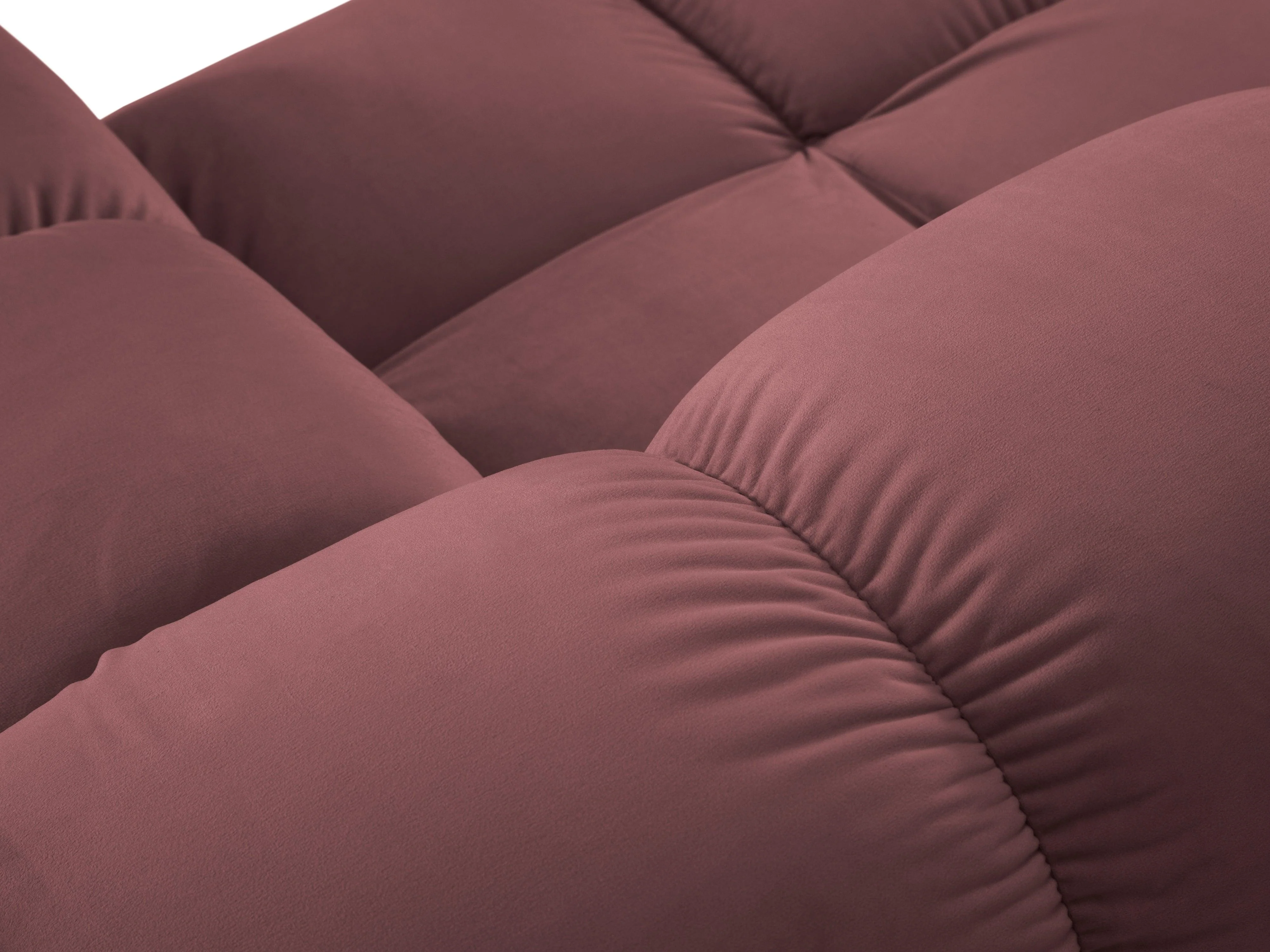 Sofa aksamitna 2-osobowa TROPEA różowy - Image 6
