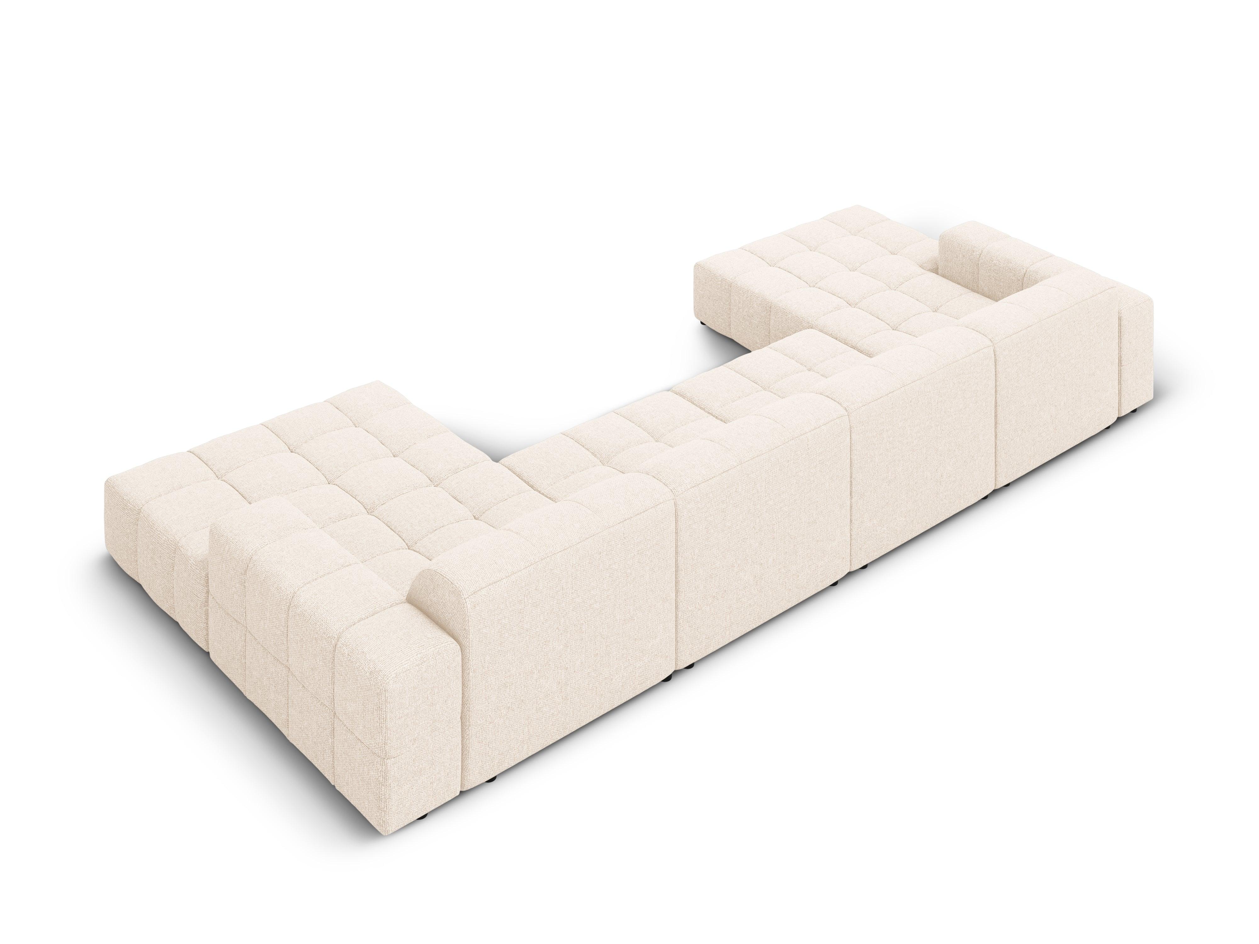 Sofa panoramiczna 6-osobowa CHICAGO jasnobeżowy szenil - Image 4