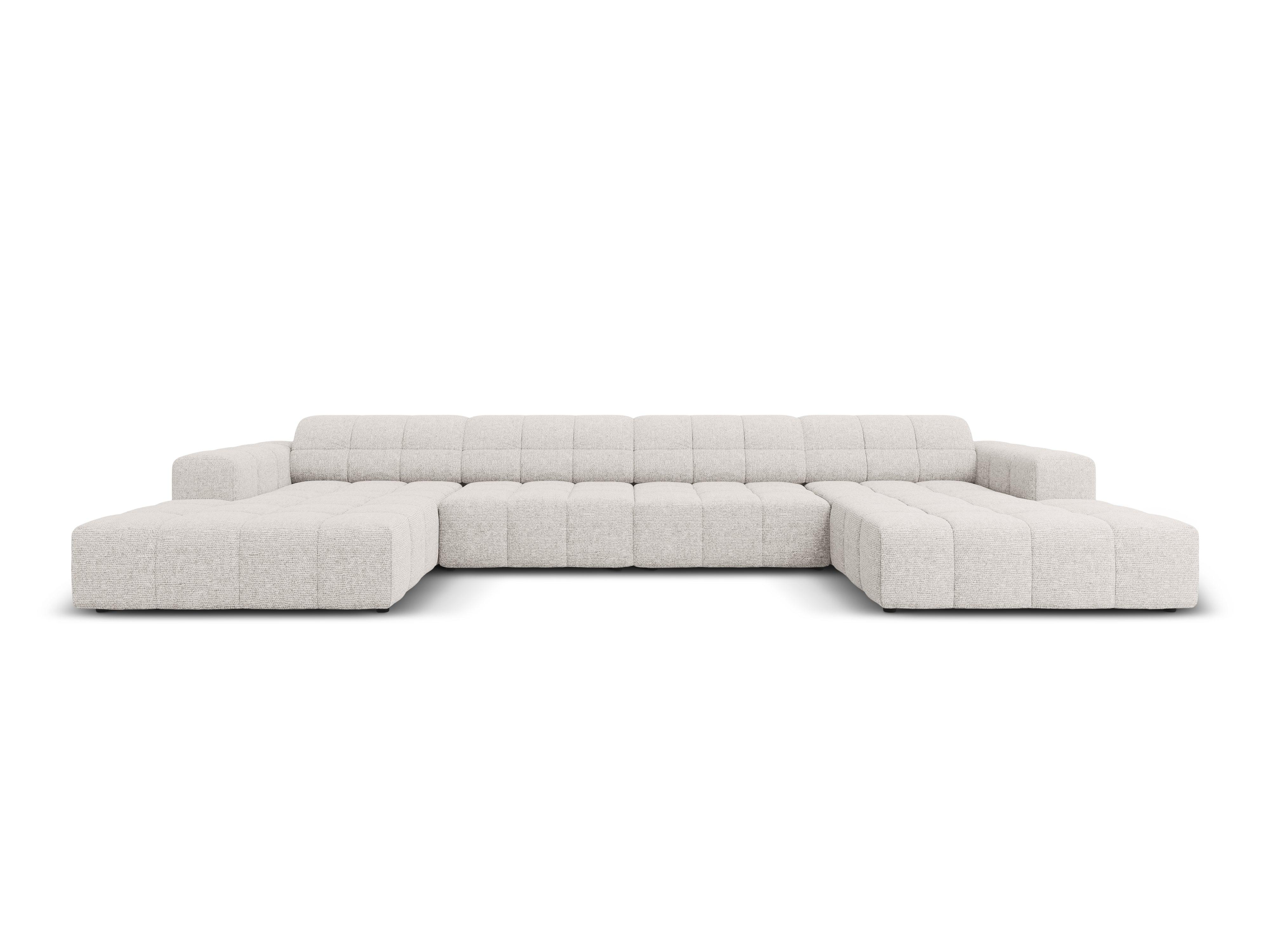 Sofa panoramiczna 6-osobowa CHICAGO jasnoszary szenil - Image 8