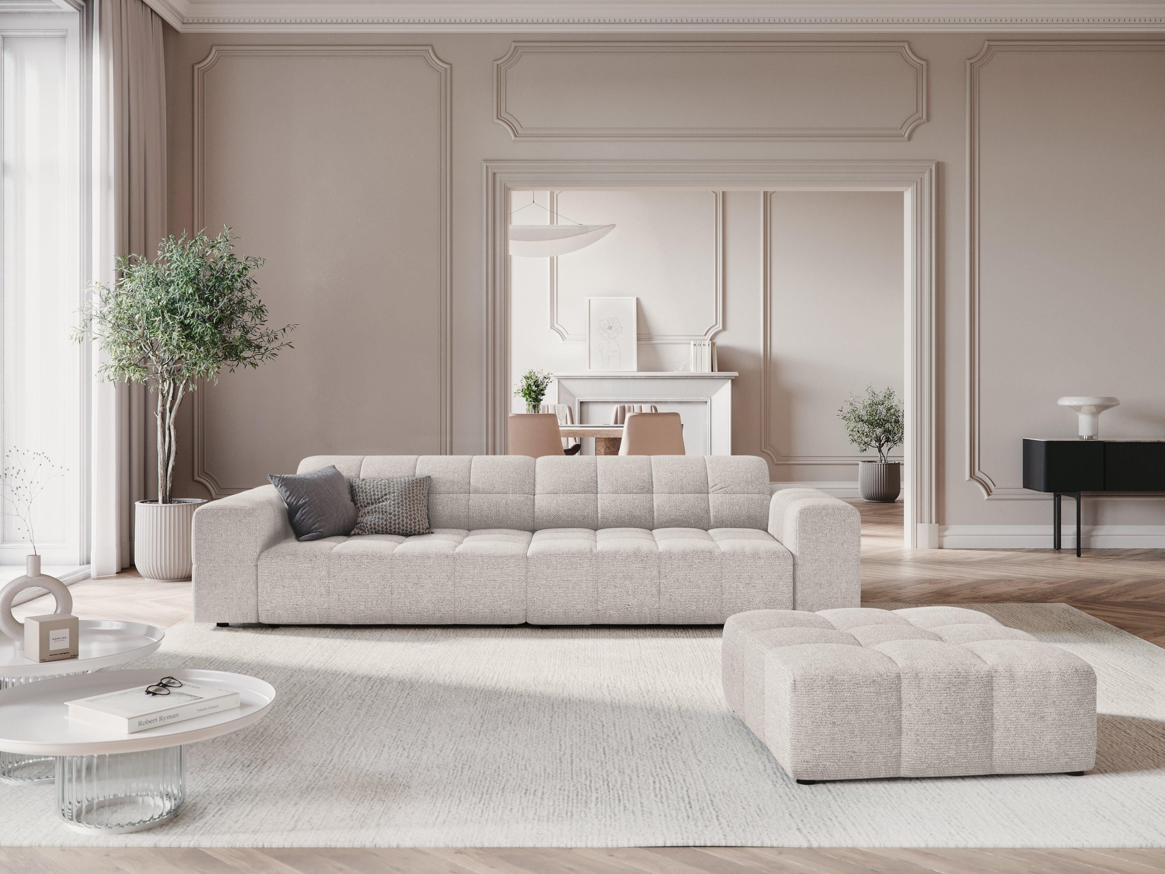 Sofa 4-osobowa CHICAGO jasnoszary szenil - Image 8
