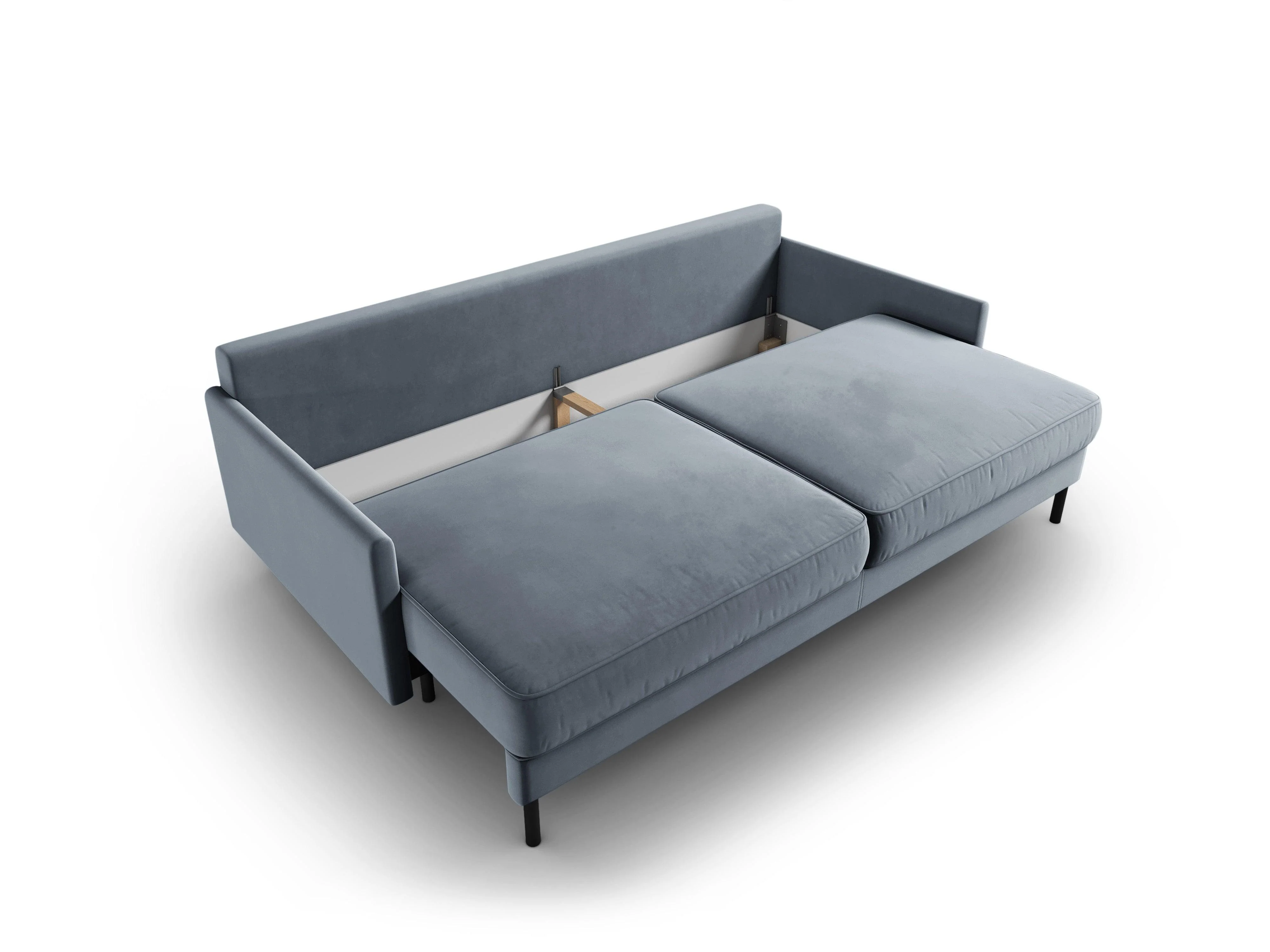 Sofa aksamitna z funkcją spania SCOTT jasnoniebieski - Image 6