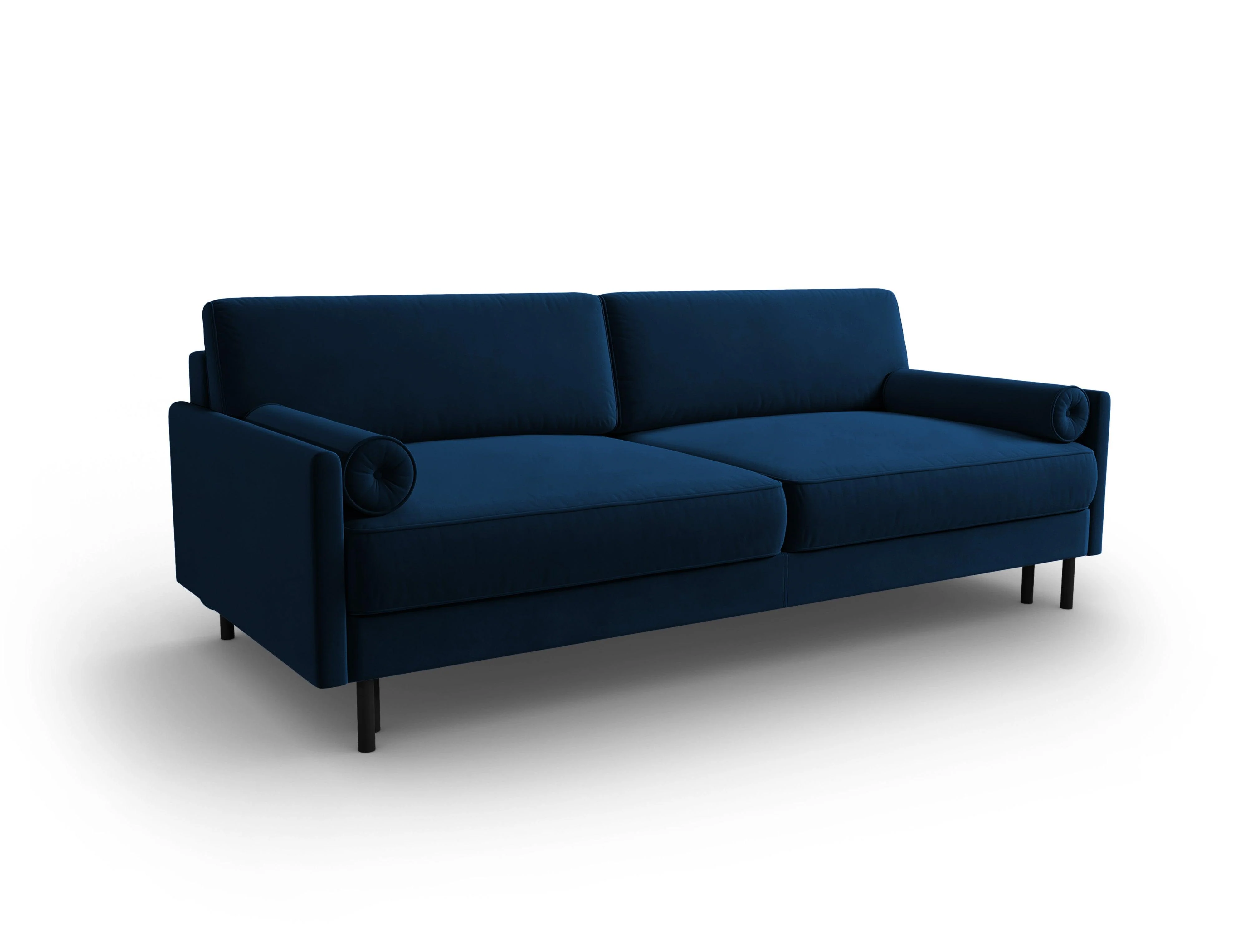 Sofa aksamitna z funkcją spania SCOTT granat królewski