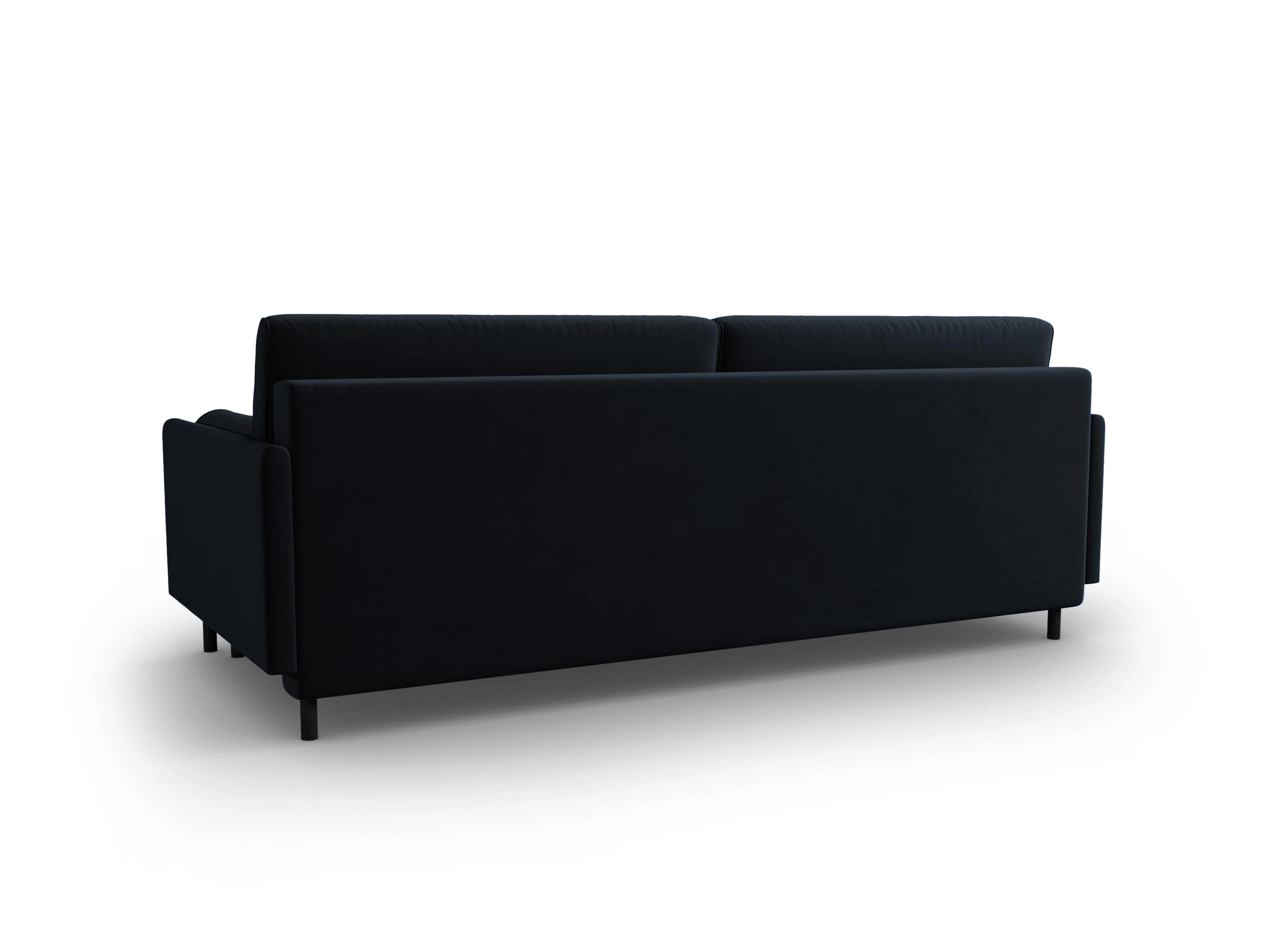 Sofa aksamitna z funkcją spania SCOTT ciemnoniebieski - Image 3
