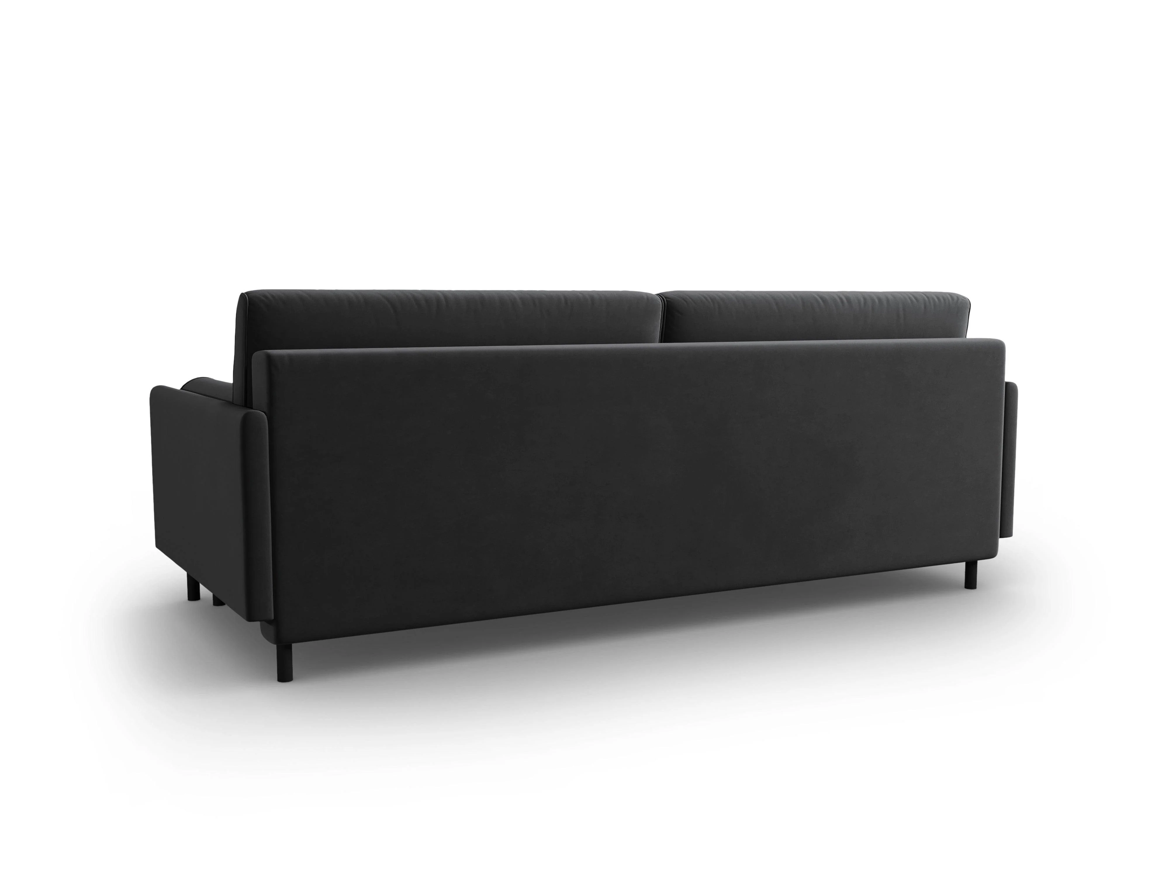 Sofa aksamitna z funkcją spania SCOTT ciemnoszary - Image 3