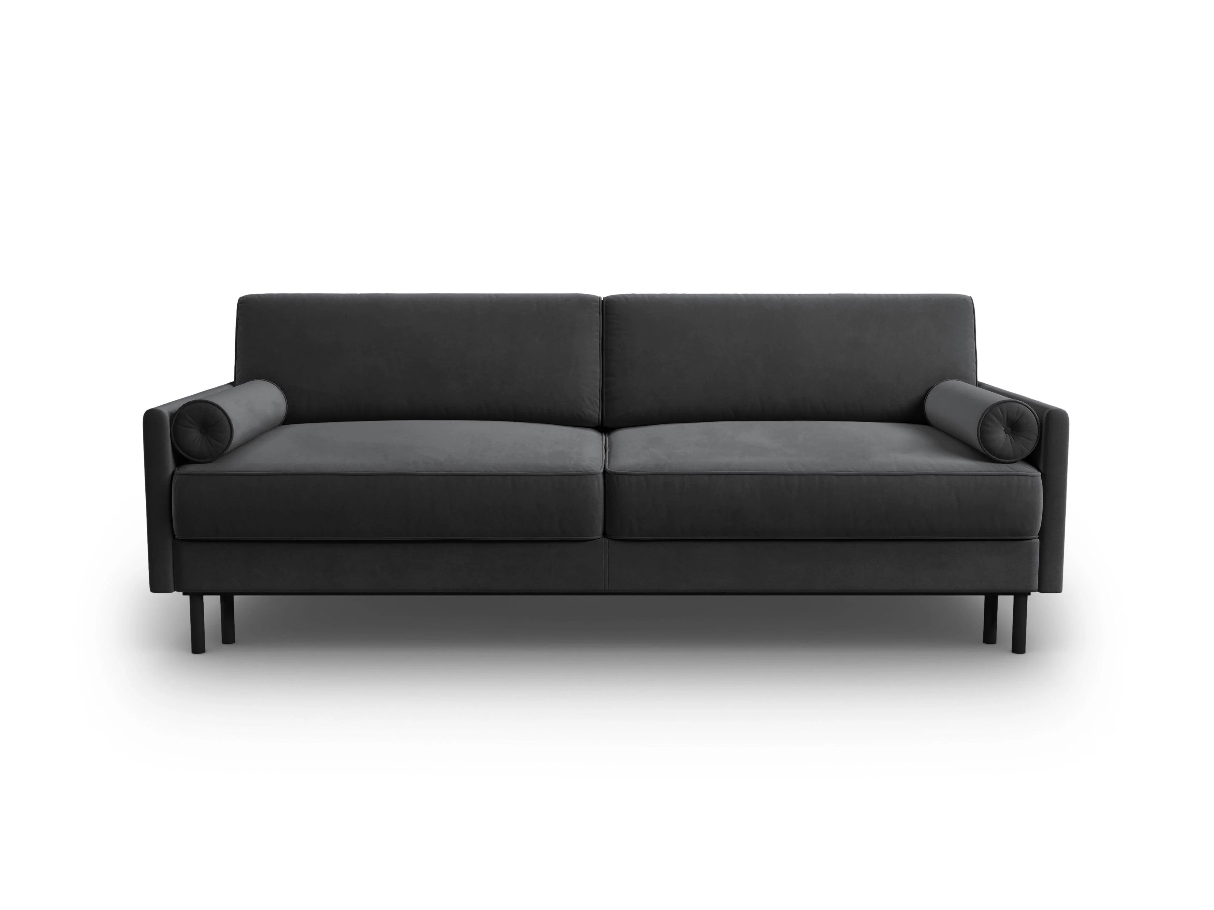Sofa aksamitna z funkcją spania SCOTT ciemnoszary - Image 4