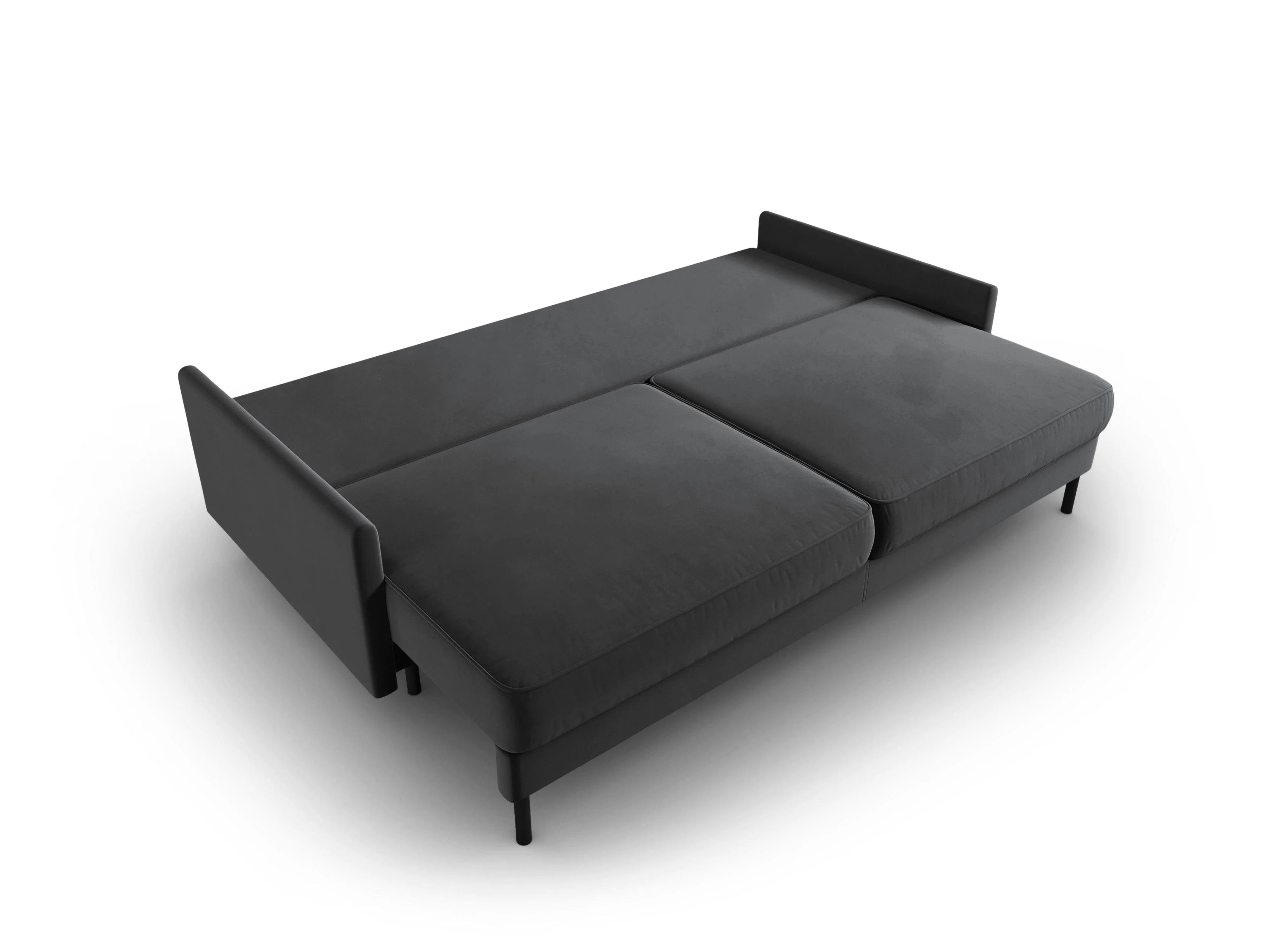 Sofa aksamitna z funkcją spania SCOTT ciemnoszary - Image 5