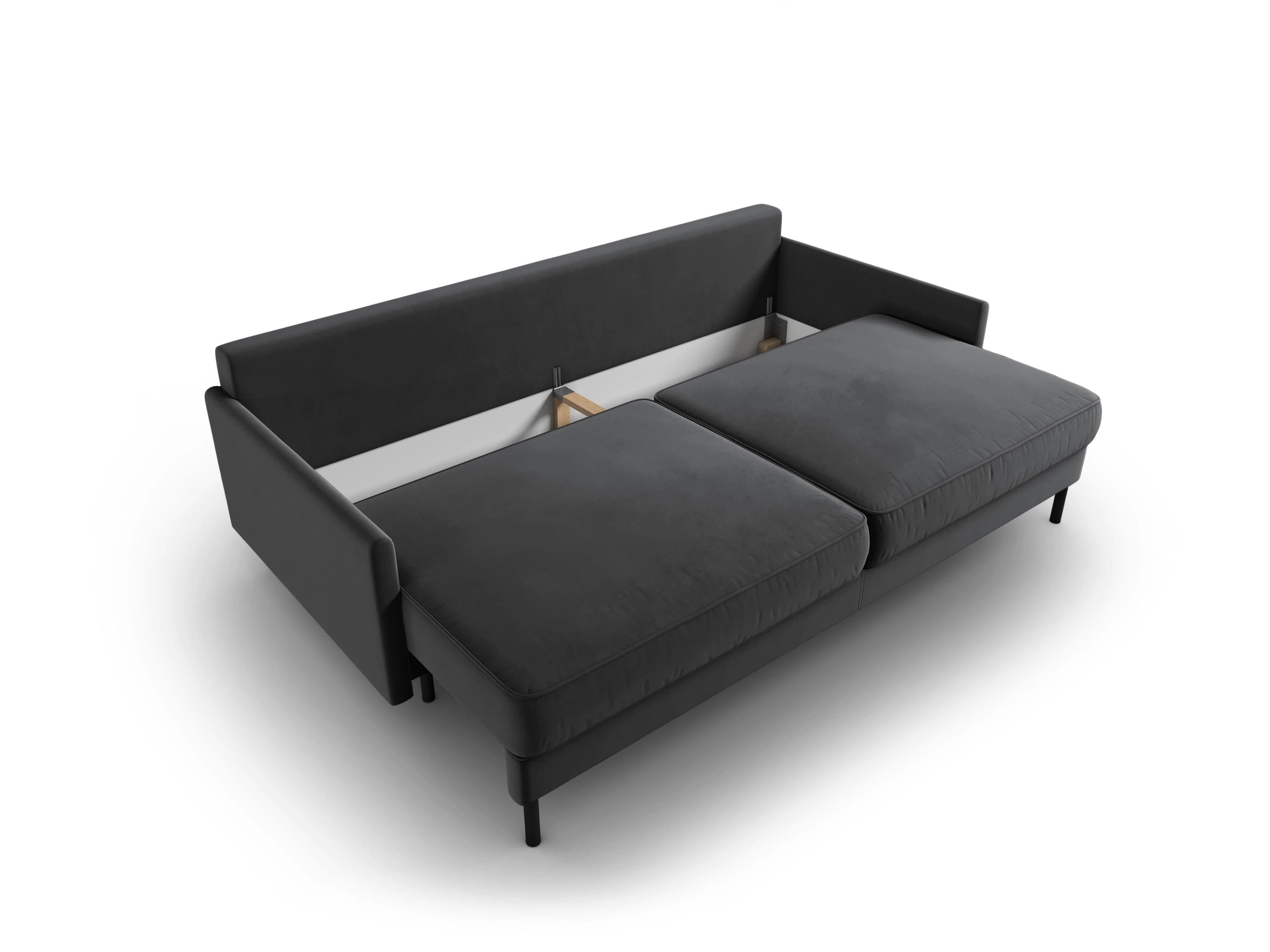 Sofa aksamitna z funkcją spania SCOTT ciemnoszary - Image 6