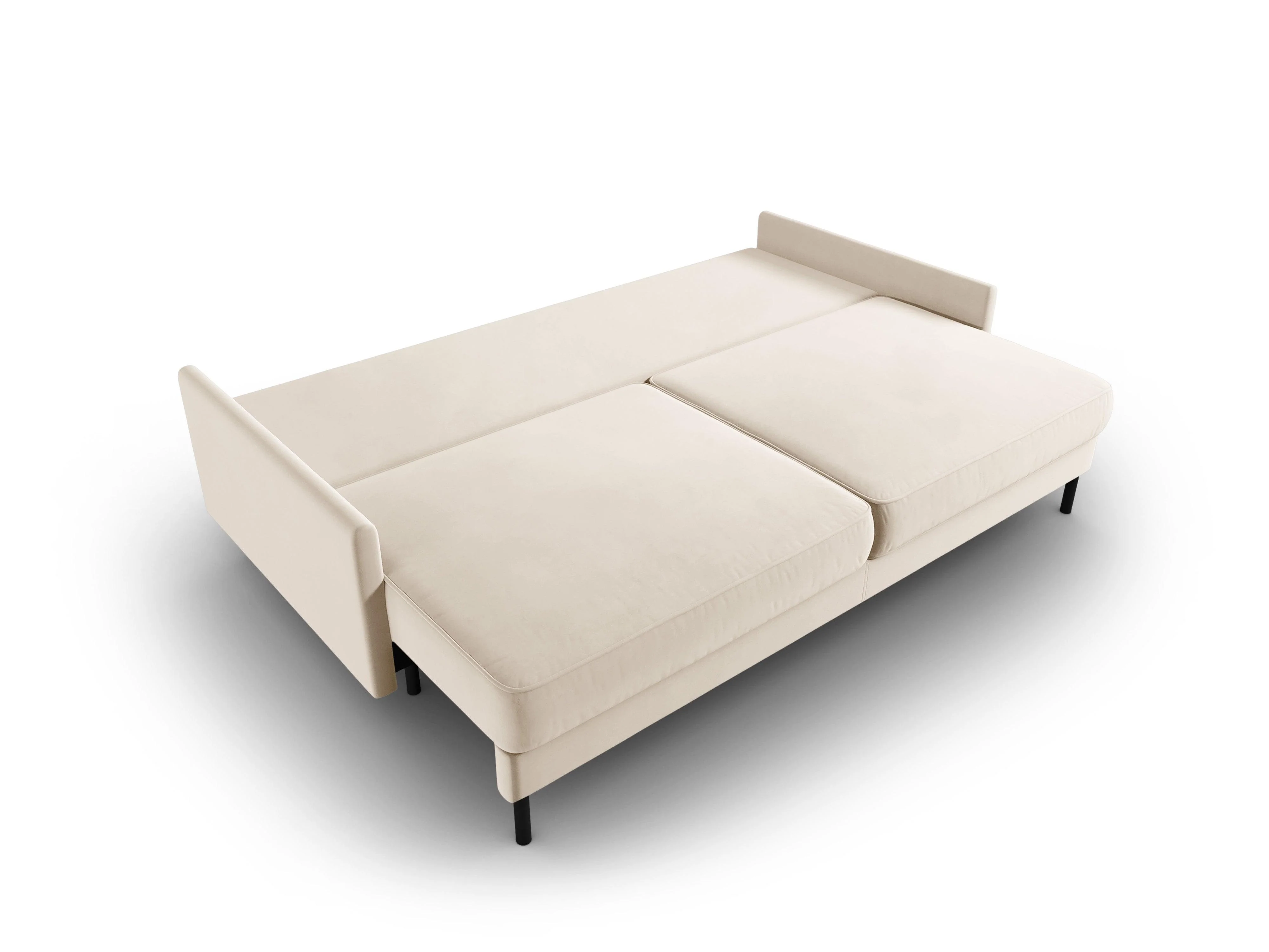 Sofa aksamitna z funkcją spania SCOTT jasnobeżowy - Image 5
