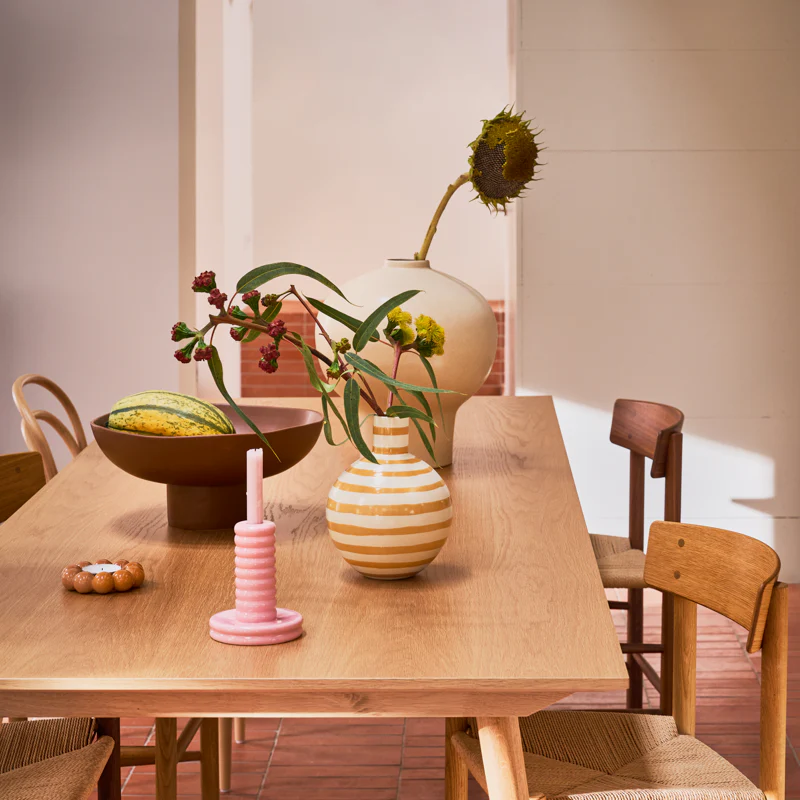 Wazon ceramiczny AMARA pomarańczowy z kremowym - Image 2