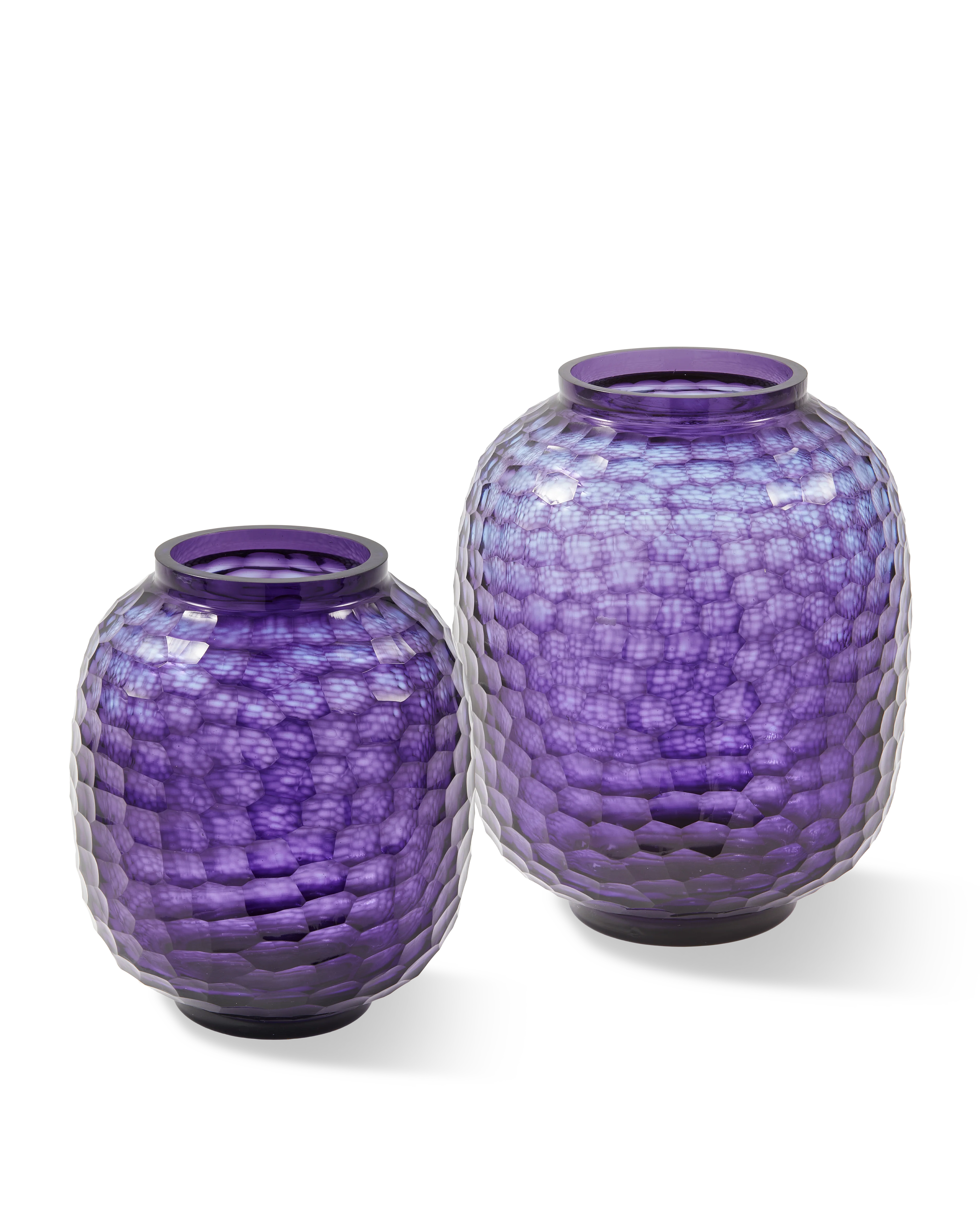 Wazon szklany HONEYCOMB ciemny fiolet - Image 5