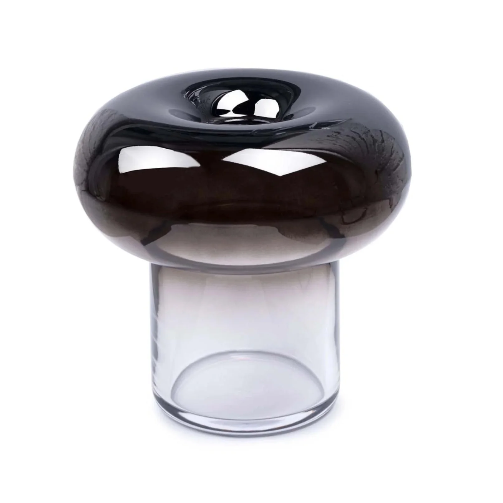 Wazon ORIO czarne szkło dmuchane
