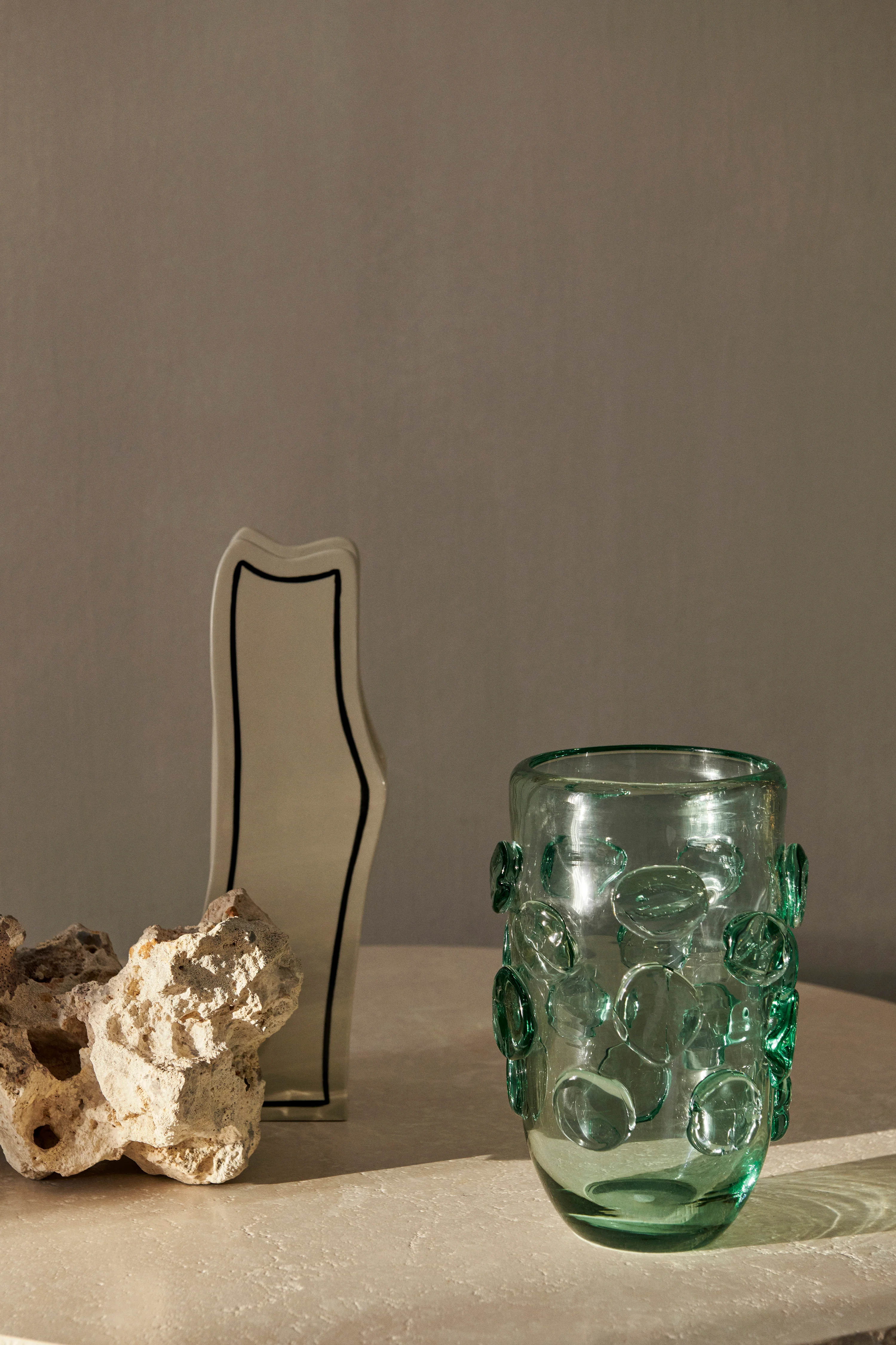 Wazon PASTE VASE SLIM złamana biel z czarnym wzorem - Image 2