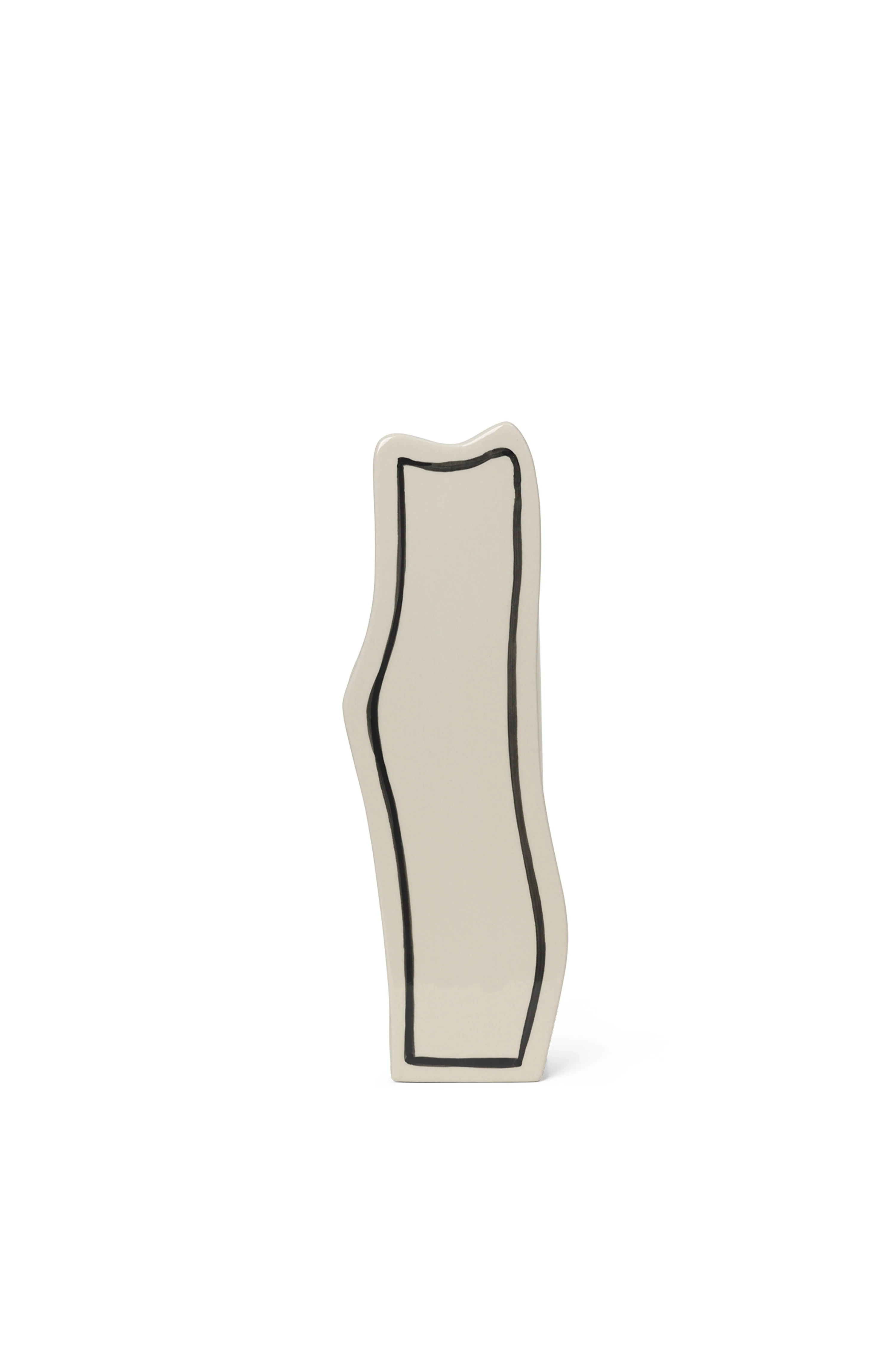 Wazon PASTE VASE SLIM złamana biel z czarnym wzorem - Image 3