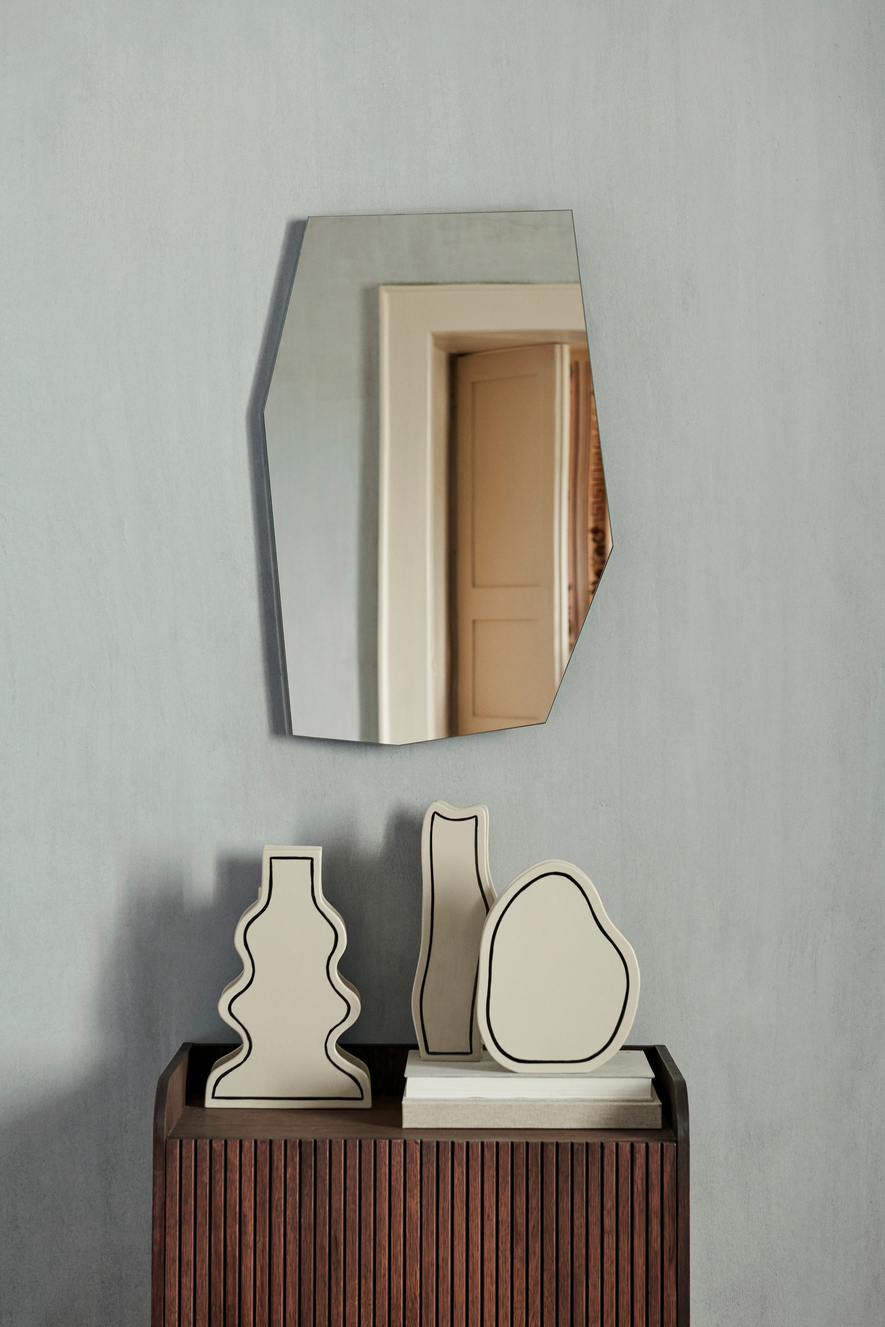 Wazon PASTE VASE SLIM złamana biel z czarnym wzorem - Image 7
