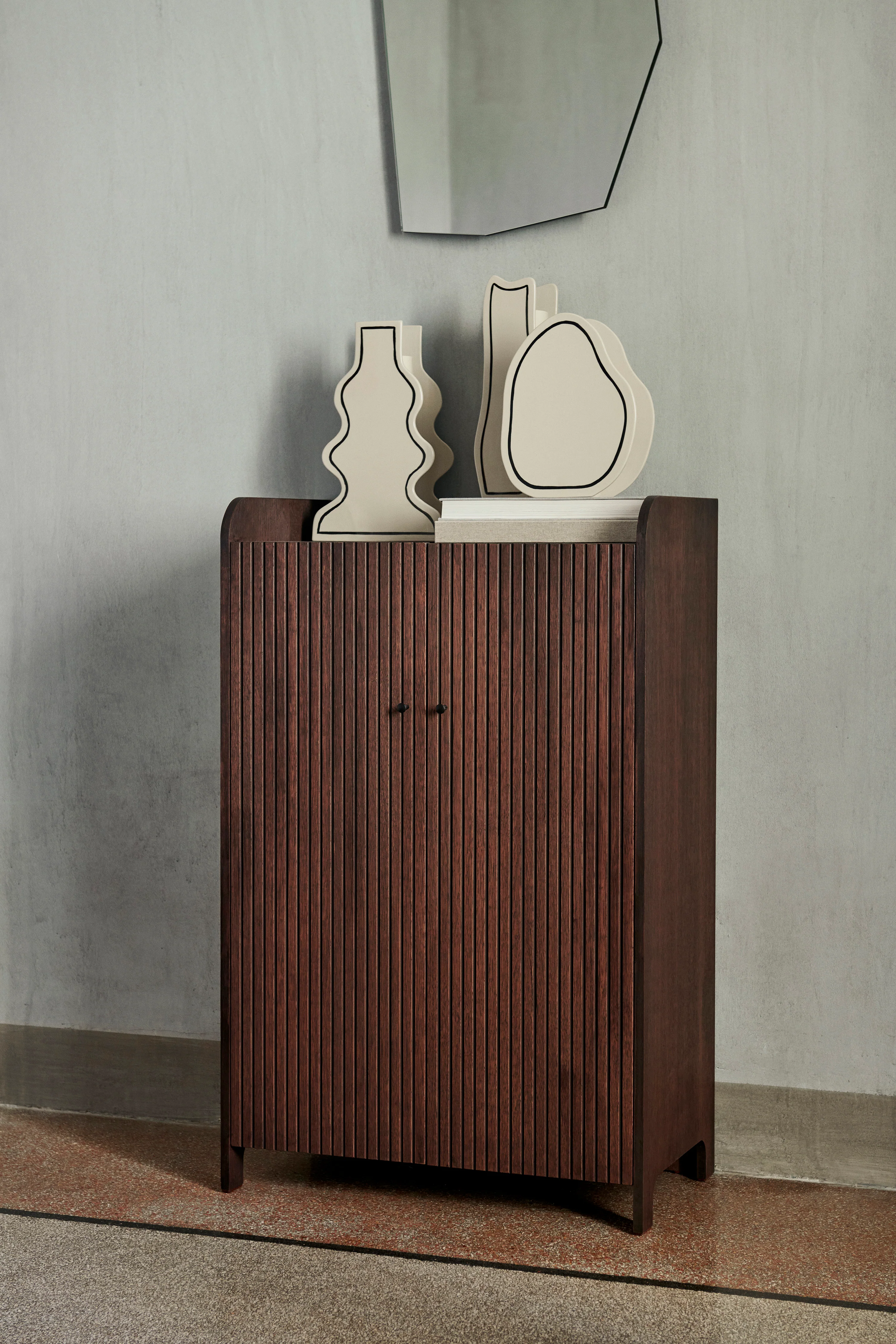 Wazon PASTE VASE SLIM złamana biel z czarnym wzorem - Image 8