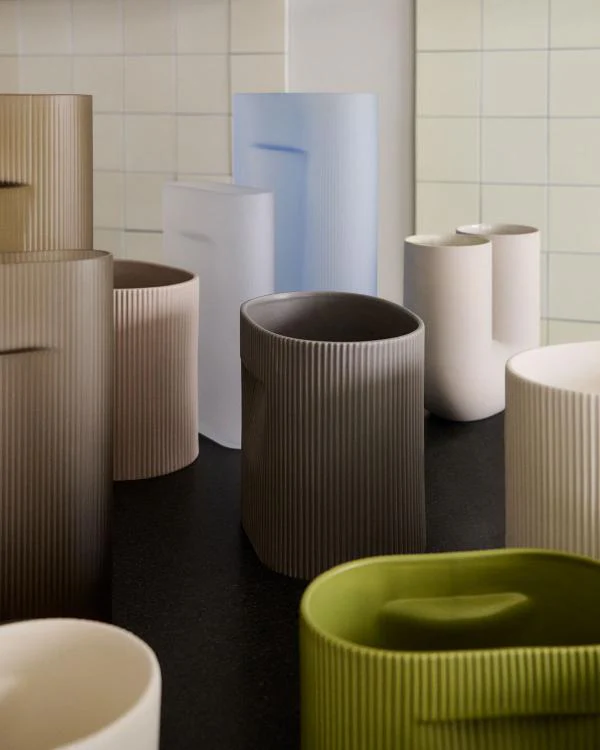 Wazon ceramiczny RIDGE beżowy - Image 12
