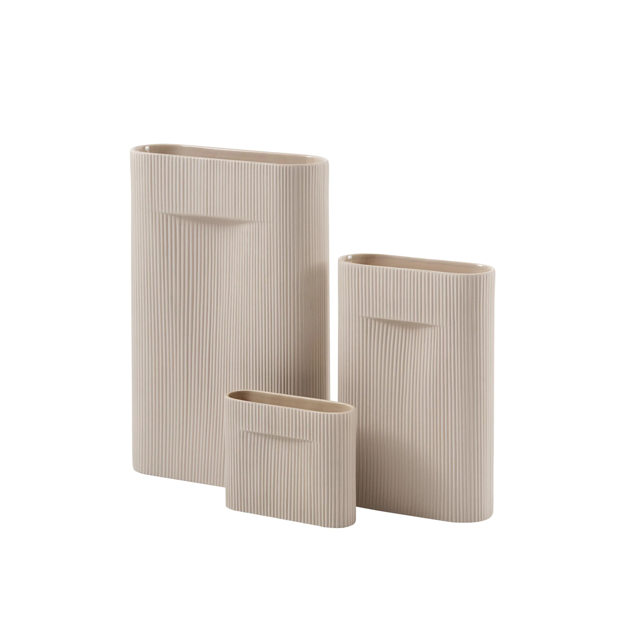 Wazon ceramiczny RIDGE beżowy - Image 23