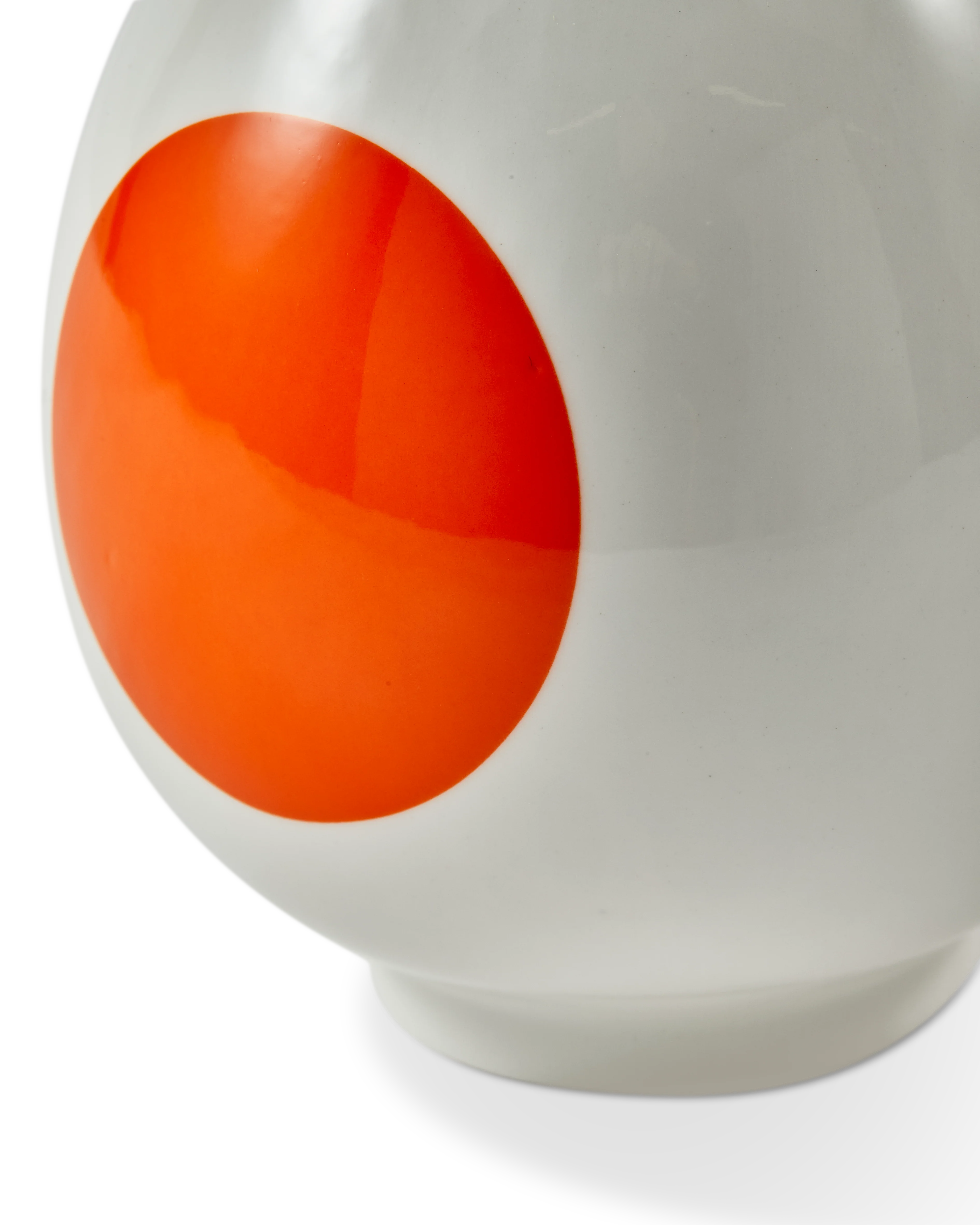 Wazon SMALL BIRD biały z pomarańczowym i niebieskim - Image 4