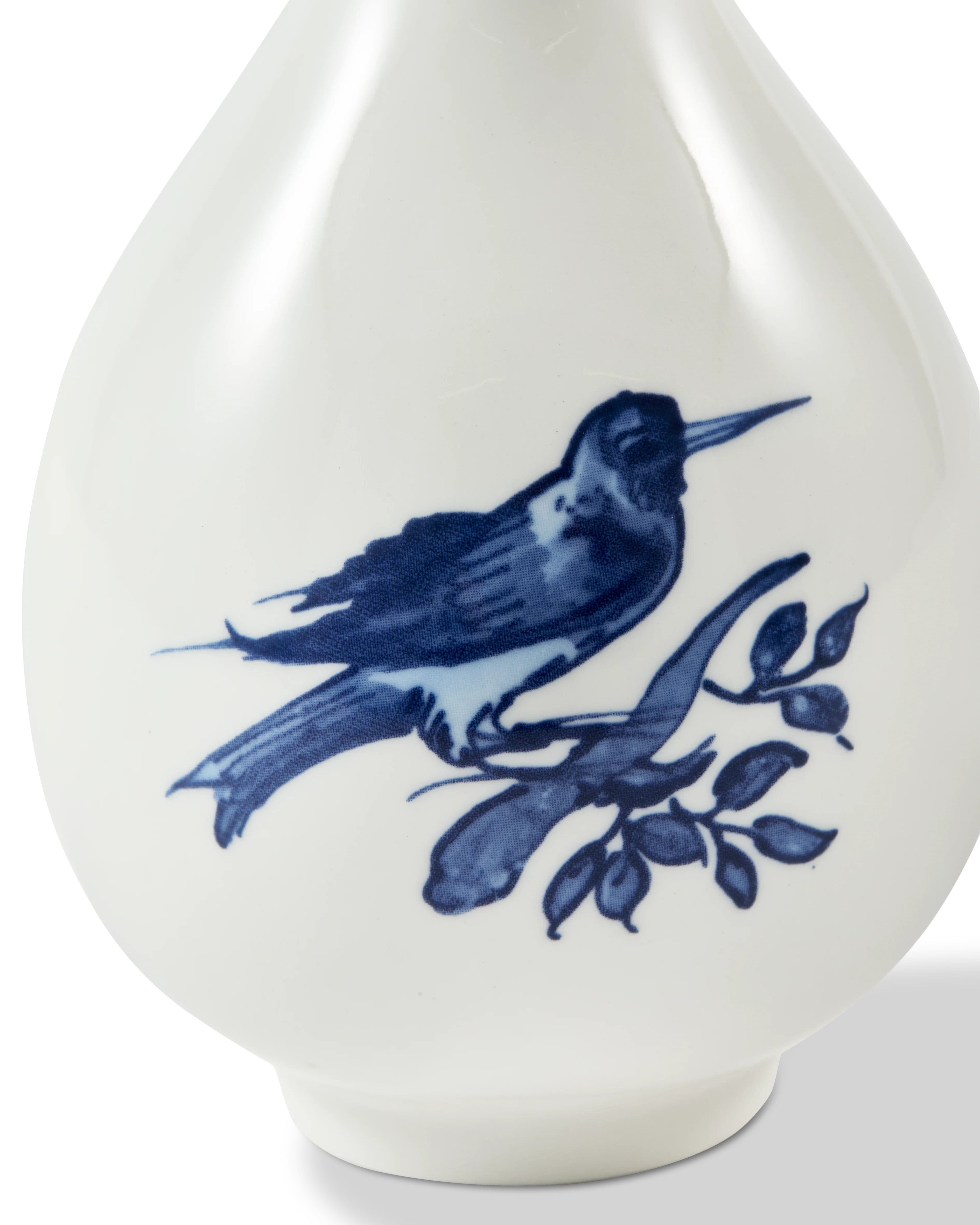 Wazon SMALL BIRD biały z pomarańczowym i niebieskim - Image 5