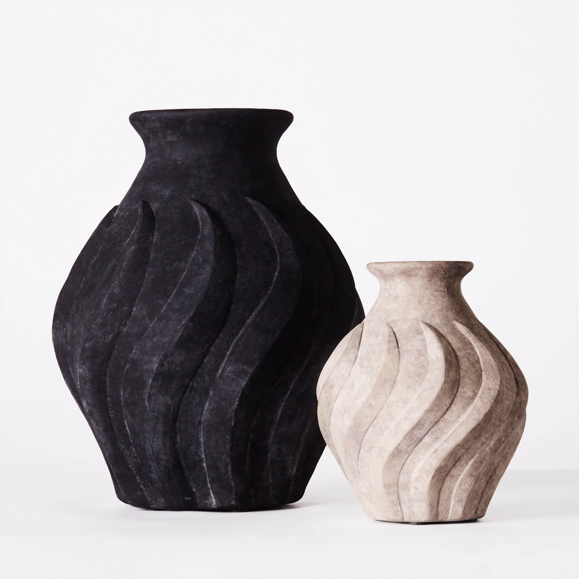 Wazon SWIRL szara ceramika - Image 9