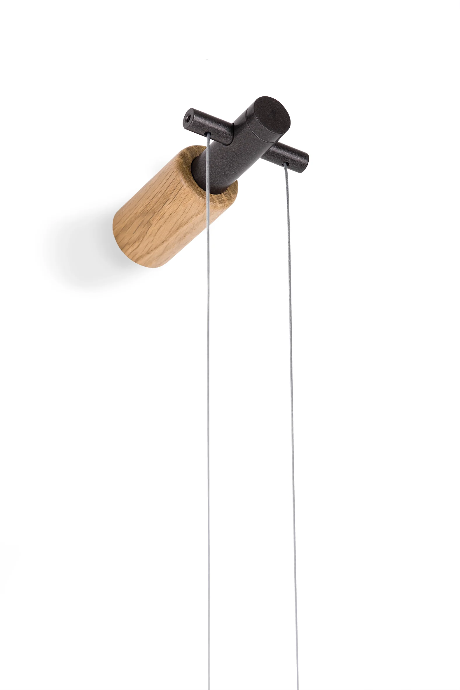 Zegar wiszący PENDULO PREMIUM drewno dębowe z czarnym - Image 3