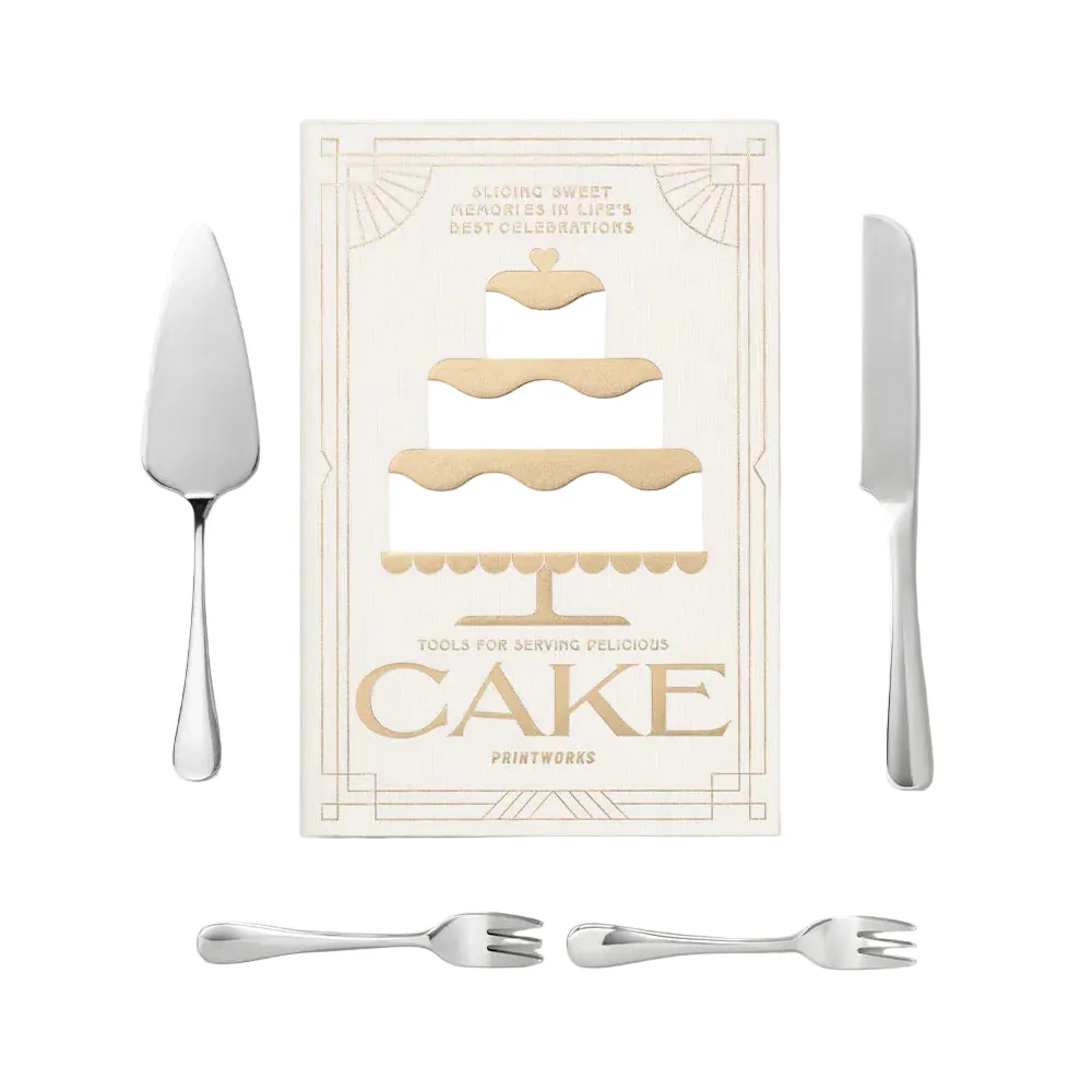 Zestaw do serwowania ciast CAKE TOOLS beżowy