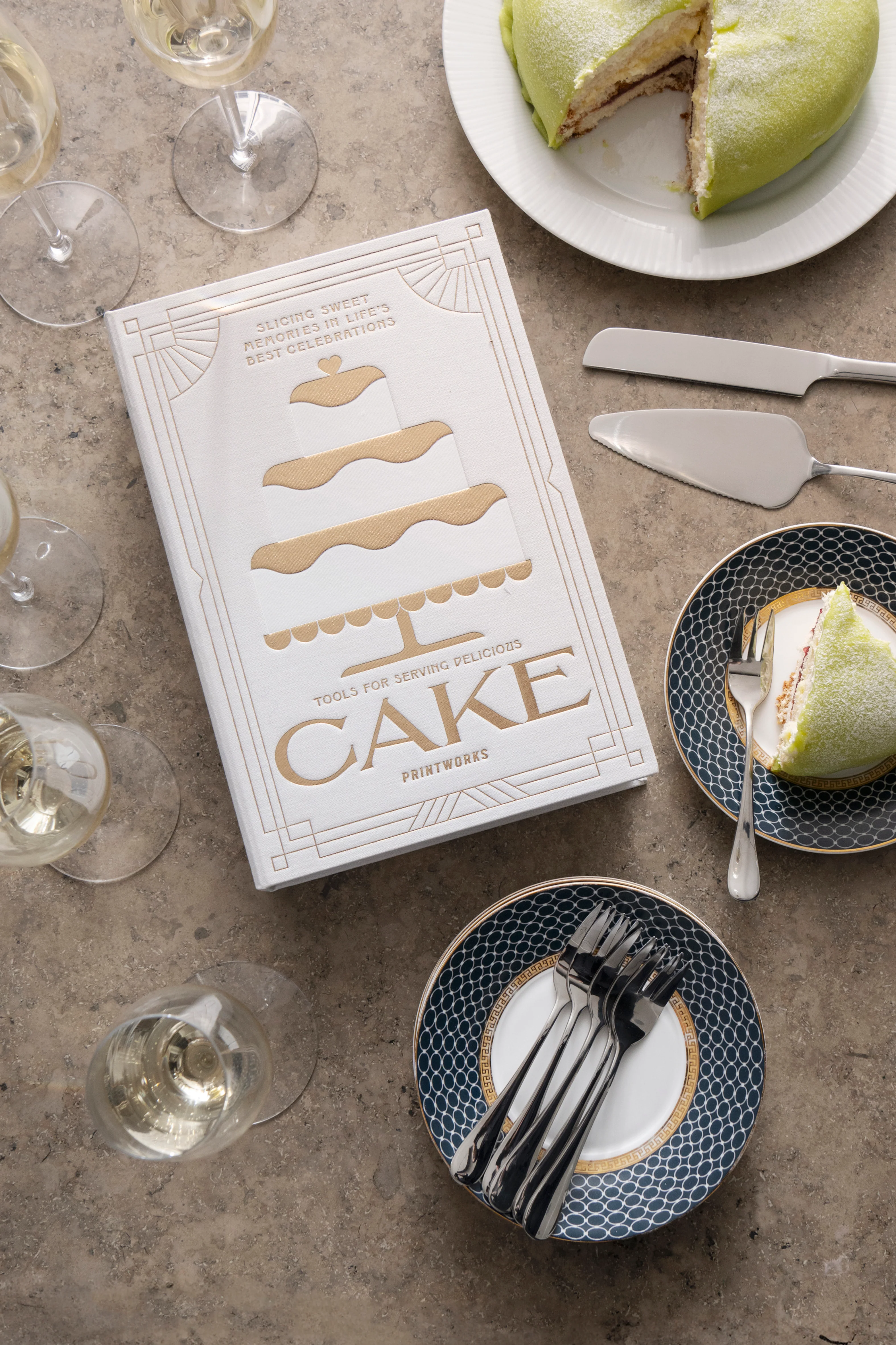 Zestaw do serwowania ciast CAKE TOOLS beżowy - Image 2
