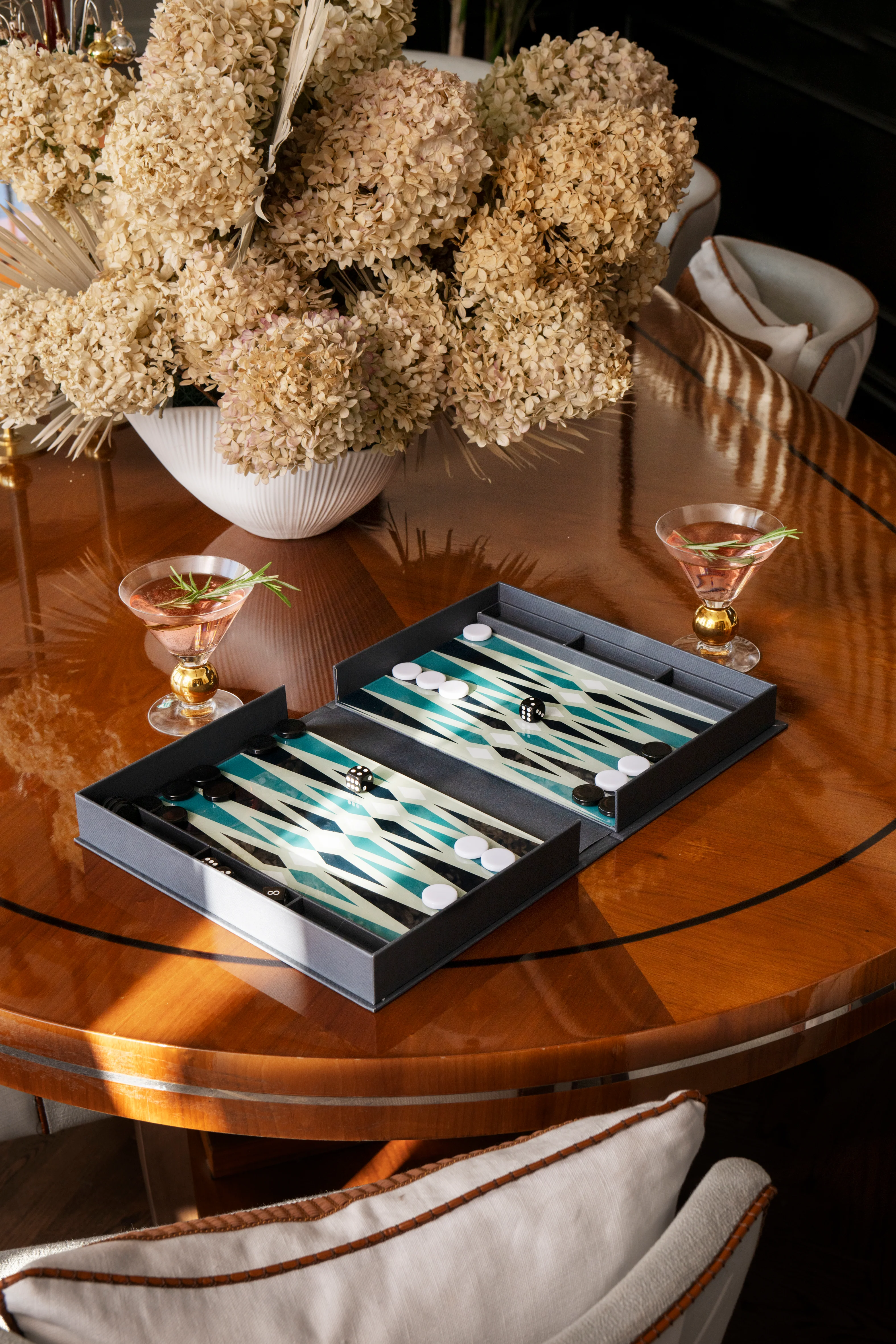 Zestaw do gry w backgammon BACKGAMMON CLASSIC szary - Image 5