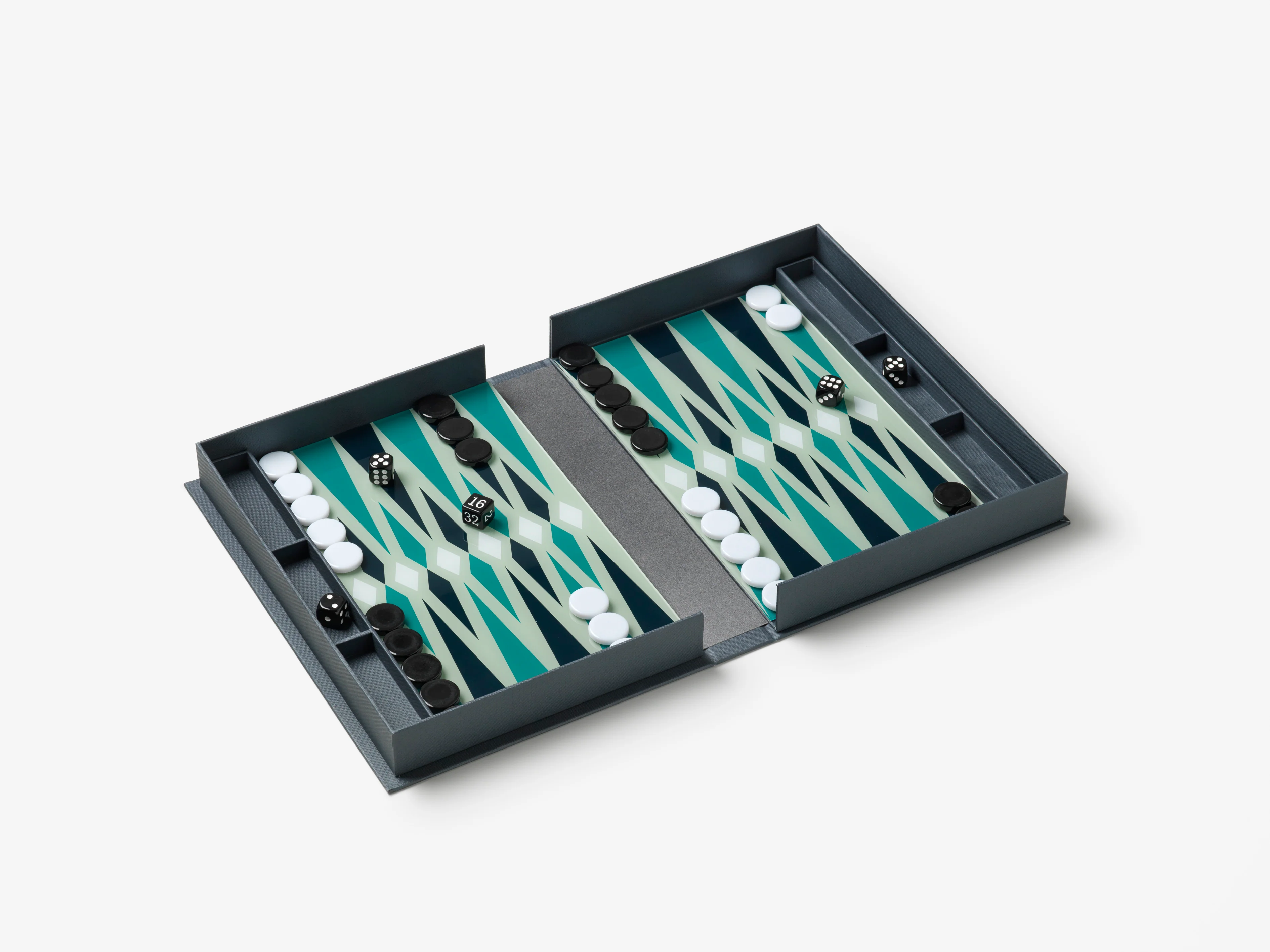 Zestaw do gry w backgammon BACKGAMMON CLASSIC szary - Image 6
