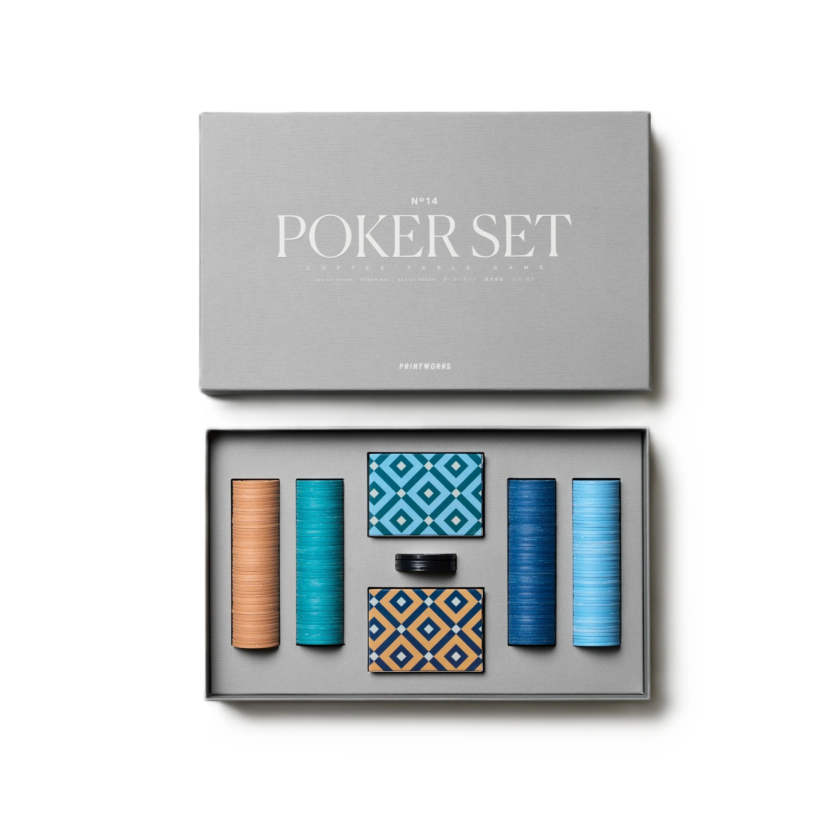 Zestaw do gry w pokera POKER SET szary