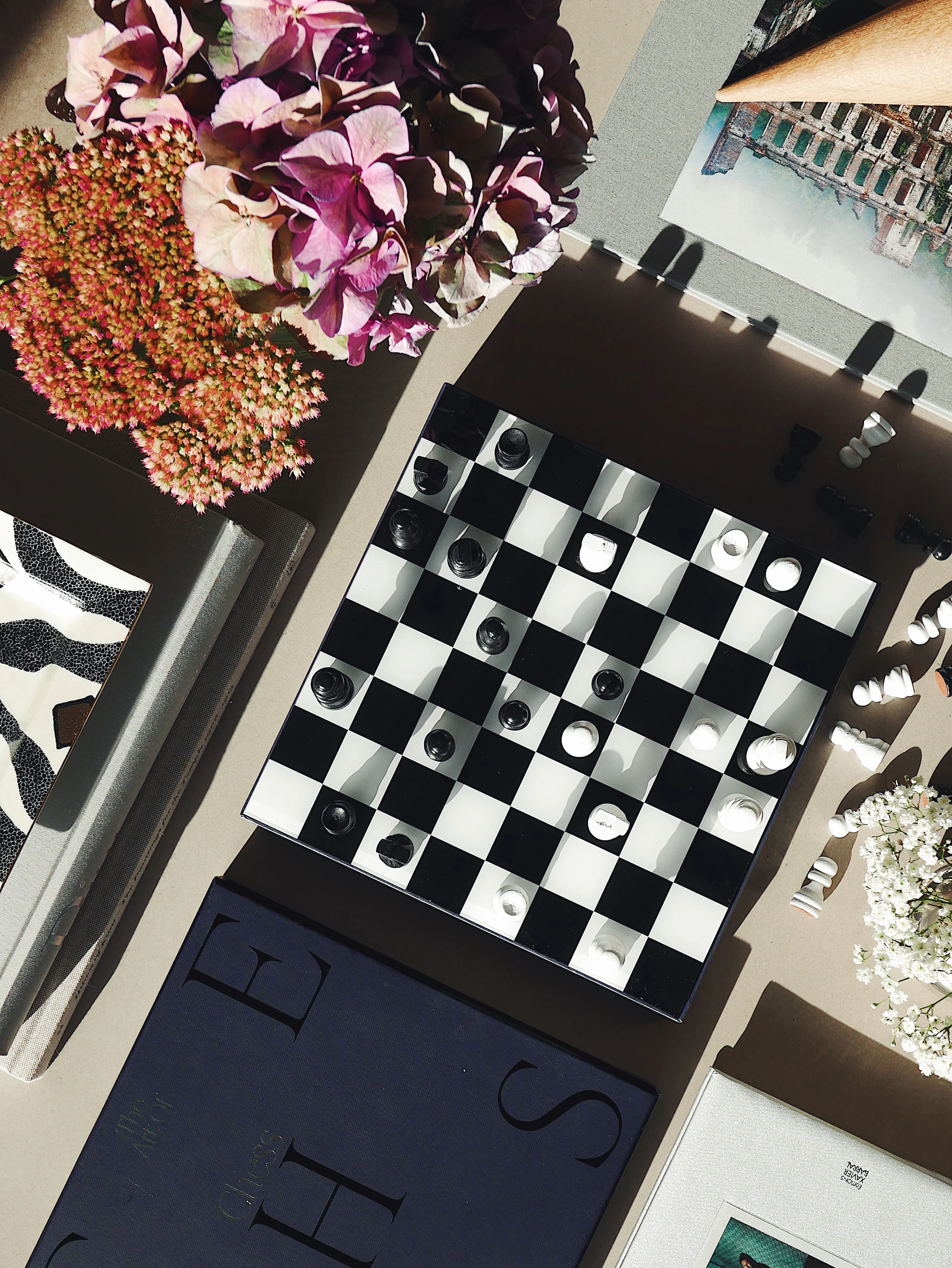 Zestaw do gry w szachy ART OF CHESS granatowy - Image 3