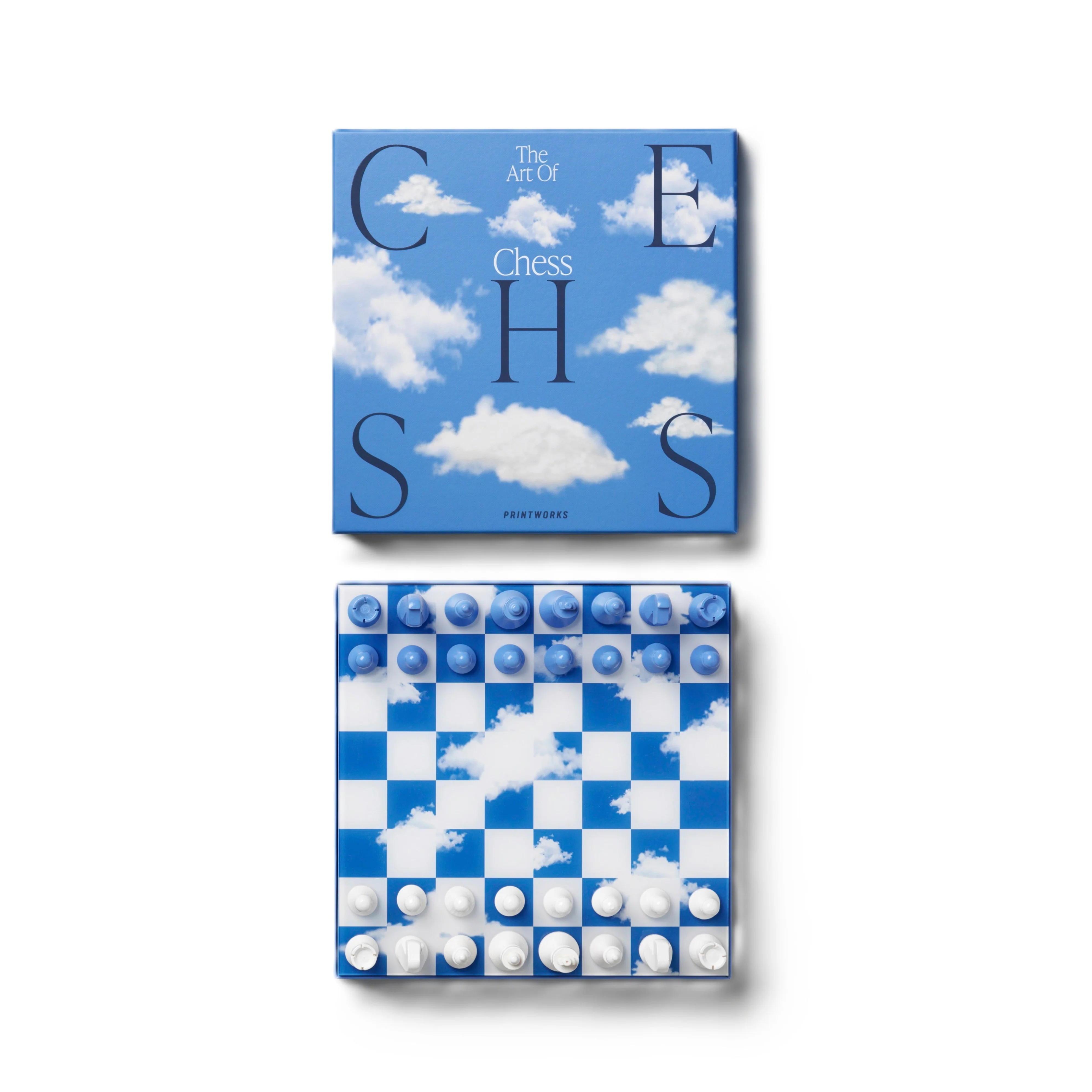 Zestaw do gry w szachy CHESS CLOUDS niebiesko-biały