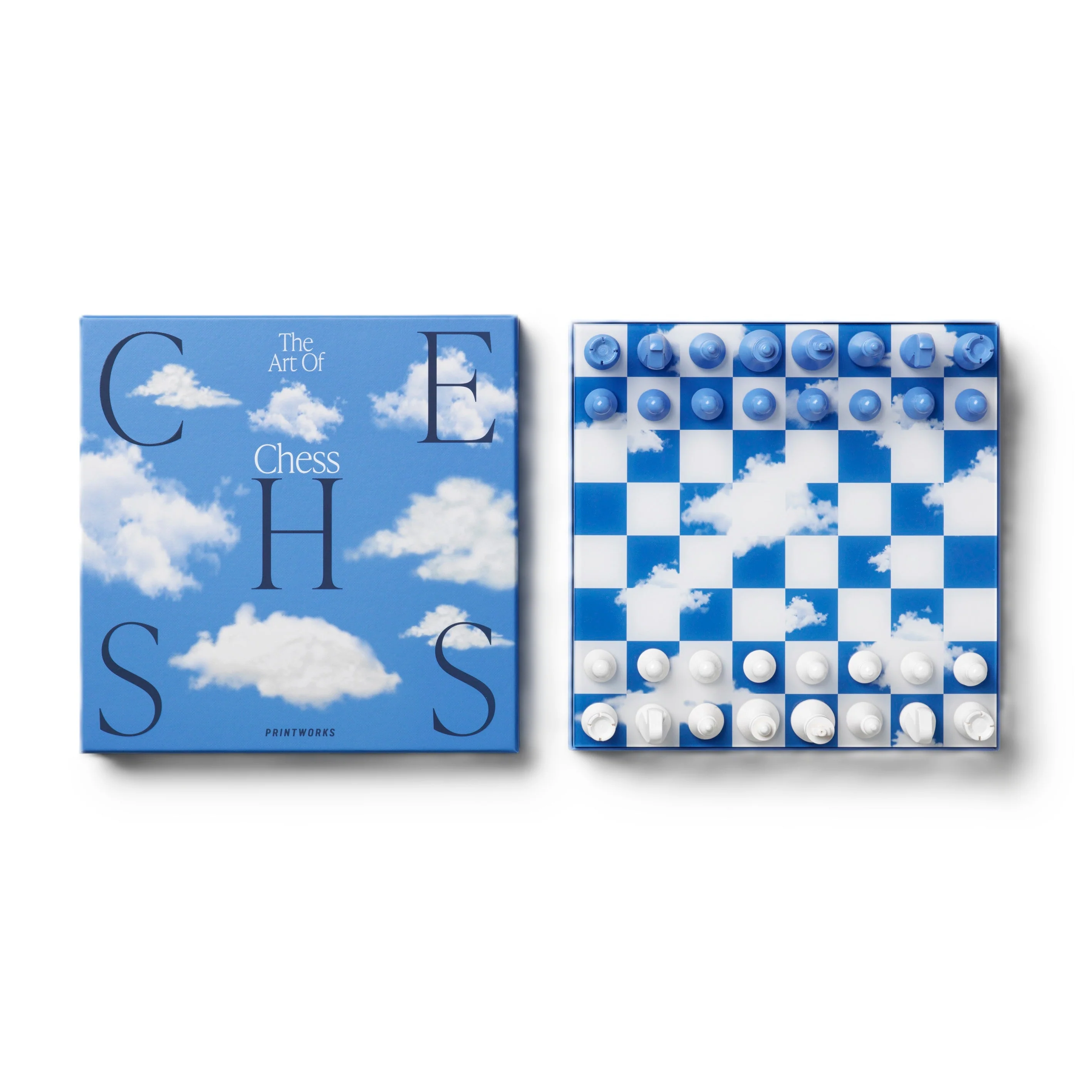 Zestaw do gry w szachy CHESS CLOUDS niebiesko-biały - Image 4