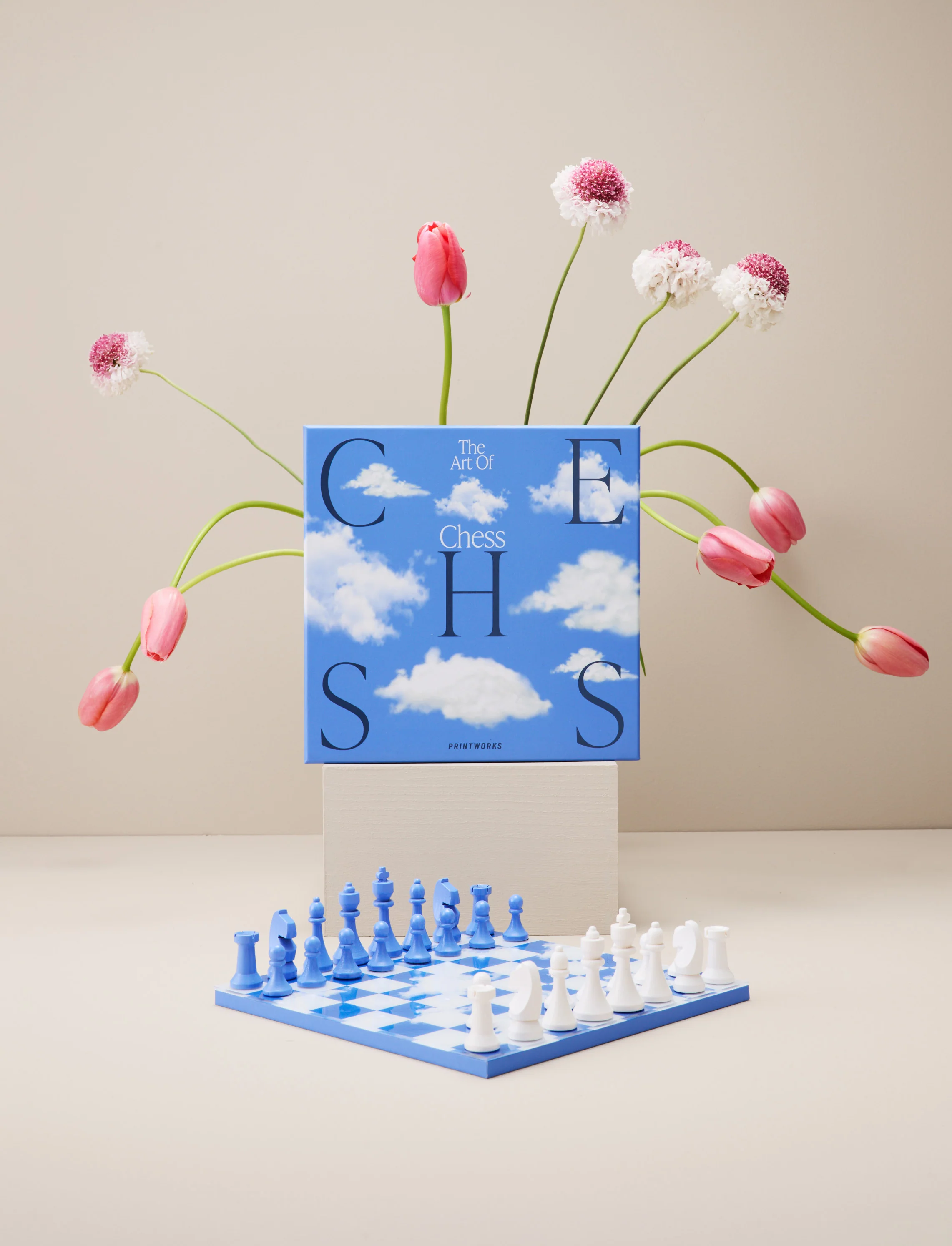 Zestaw do gry w szachy CHESS CLOUDS niebiesko-biały - Image 5