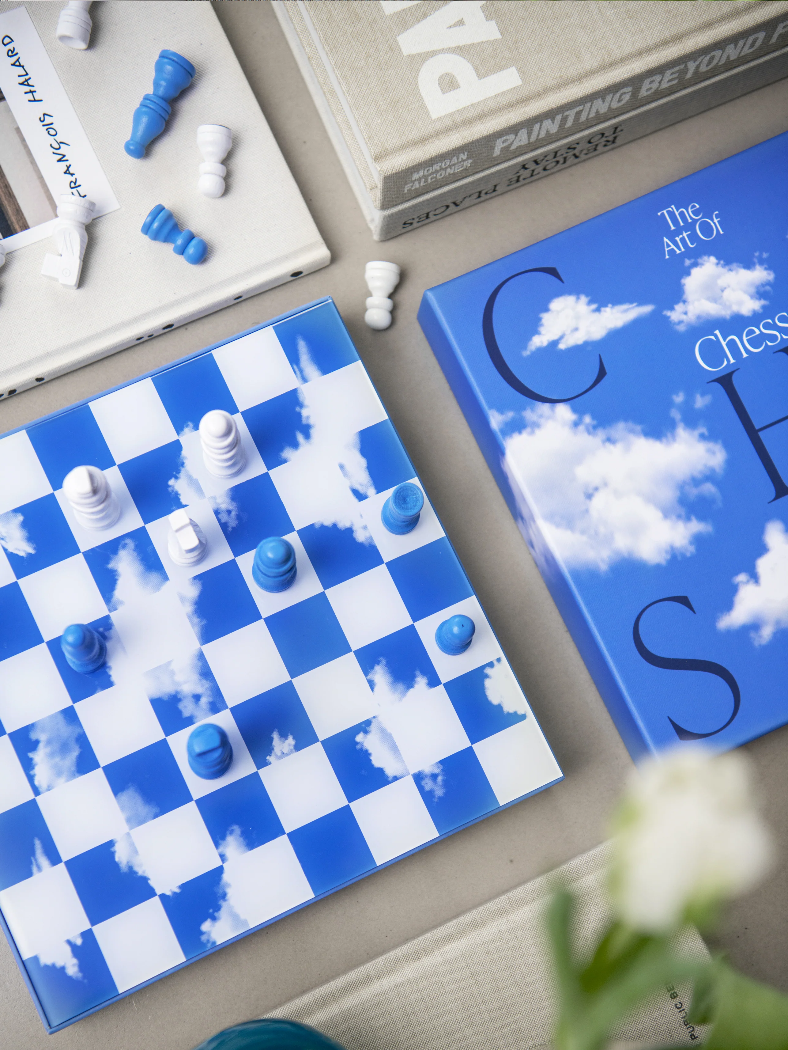 Zestaw do gry w szachy CHESS CLOUDS niebiesko-biały - Image 7