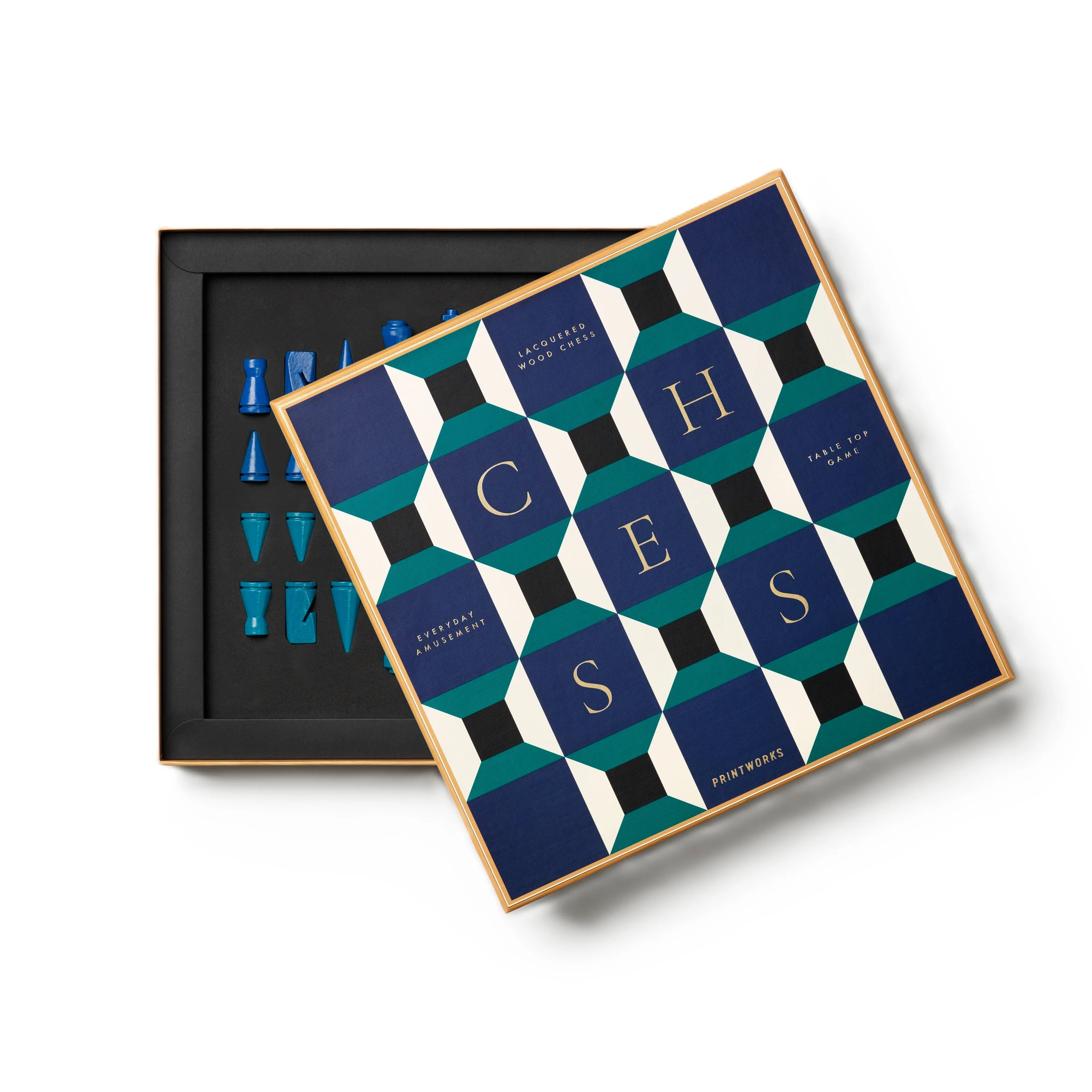 Zestaw do gry w szachy LACQUERED CHESS ATHENA niebieski - Image 5