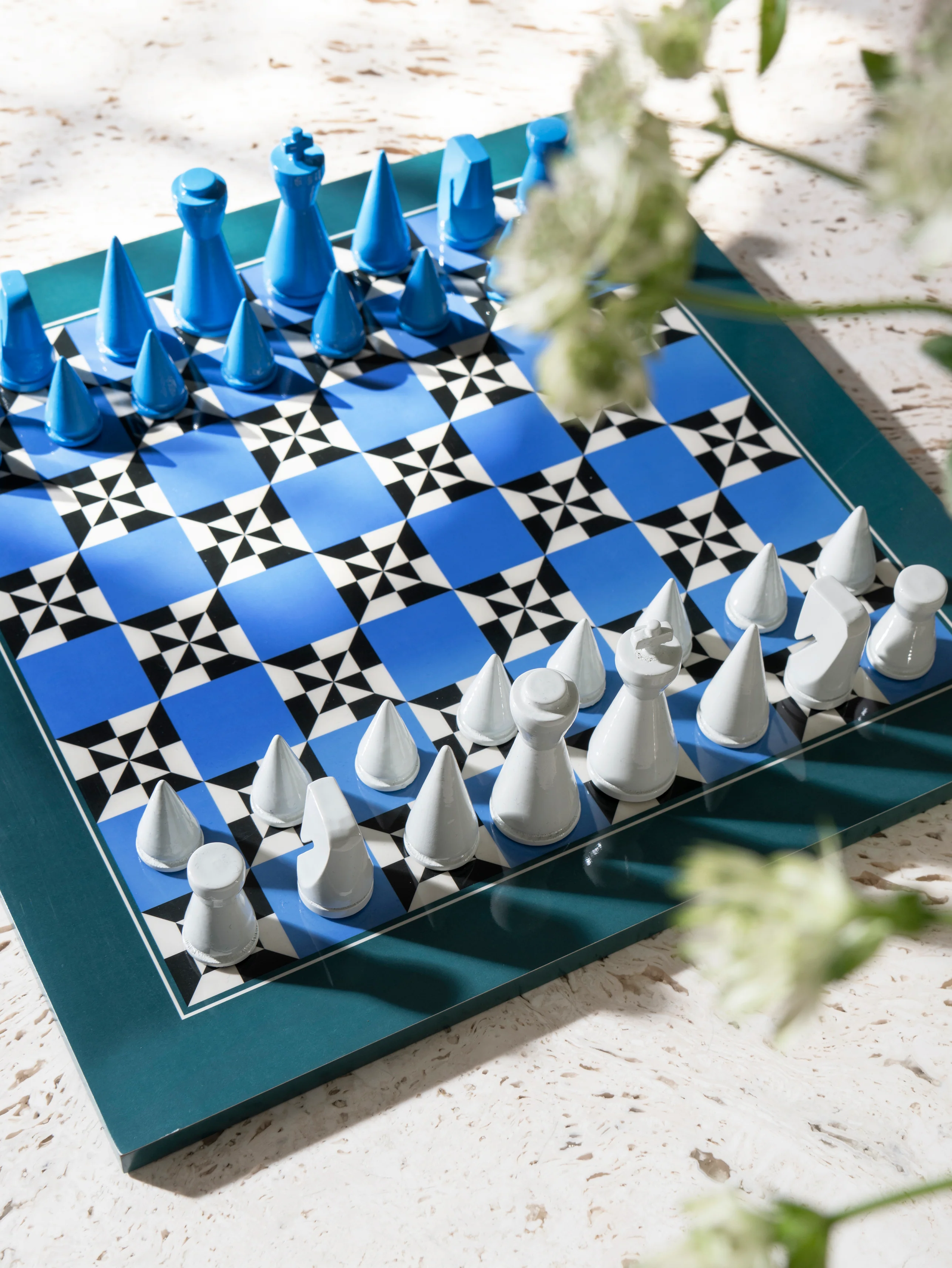 Zestaw do gry w szachy LACQUERED CHESS POSEIDON niebieski - Image 3
