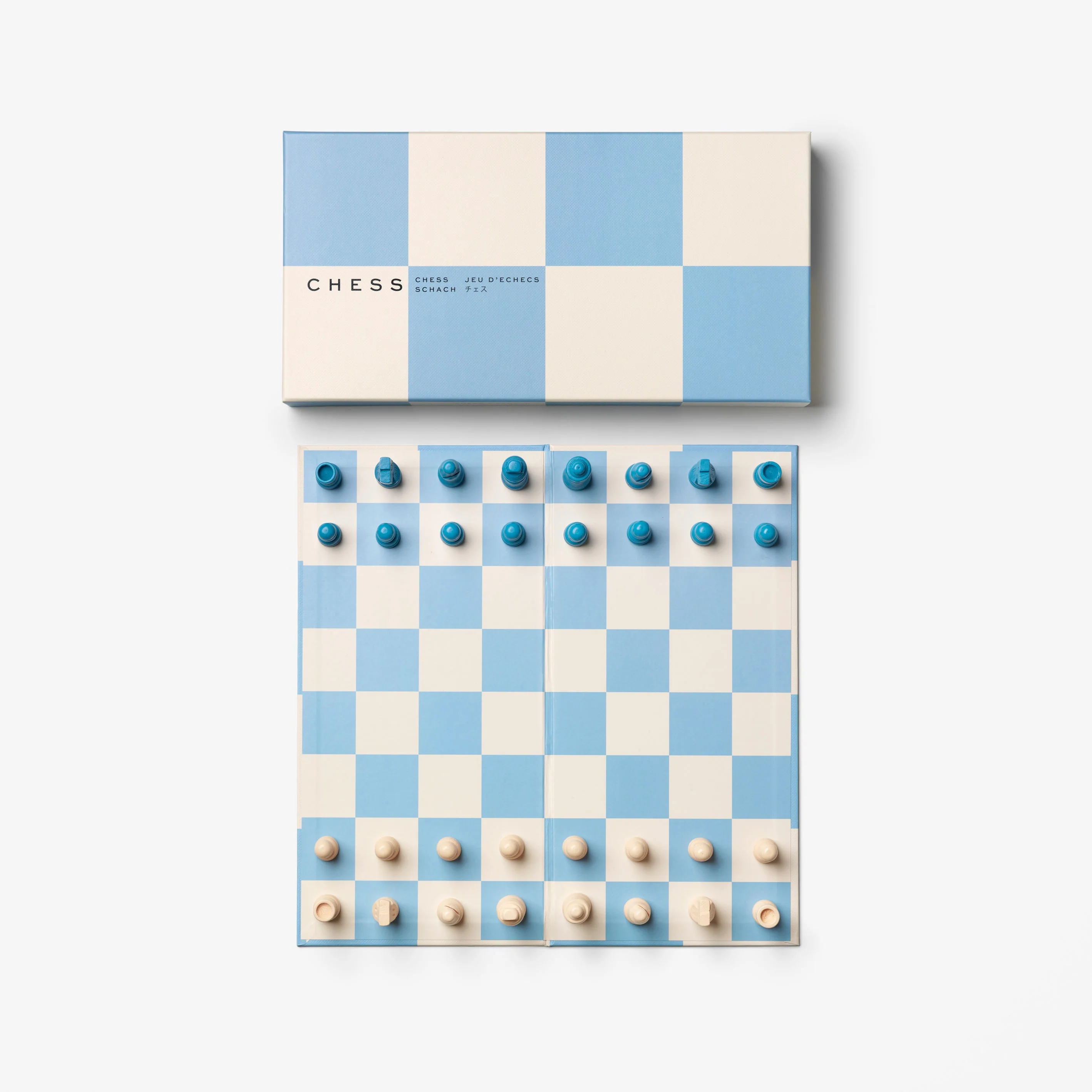 Zestaw do gry w szachy PLAY CHESS niebieski z białym - Image 3