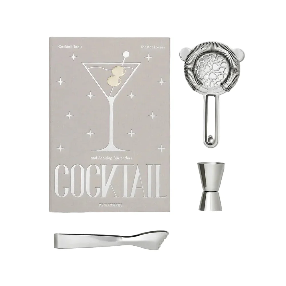 Zestaw do koktajli COCKTAIL TOOLS szary