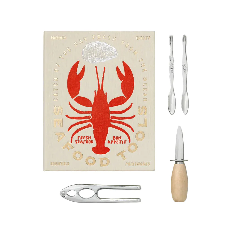 Zestaw do owoców morza SEAFOOD TOOLS beżowy