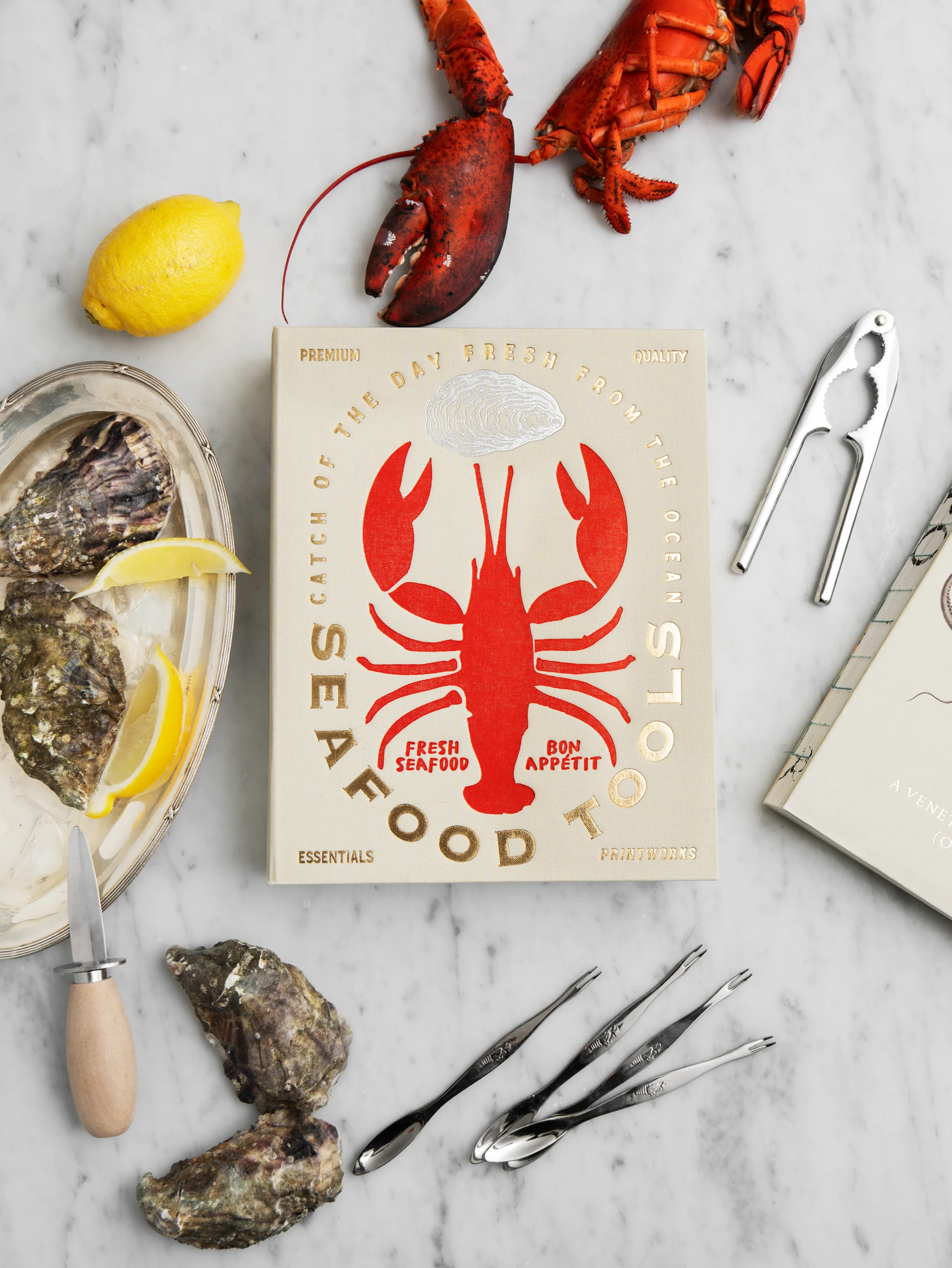 Zestaw do owoców morza SEAFOOD TOOLS beżowy - Image 2