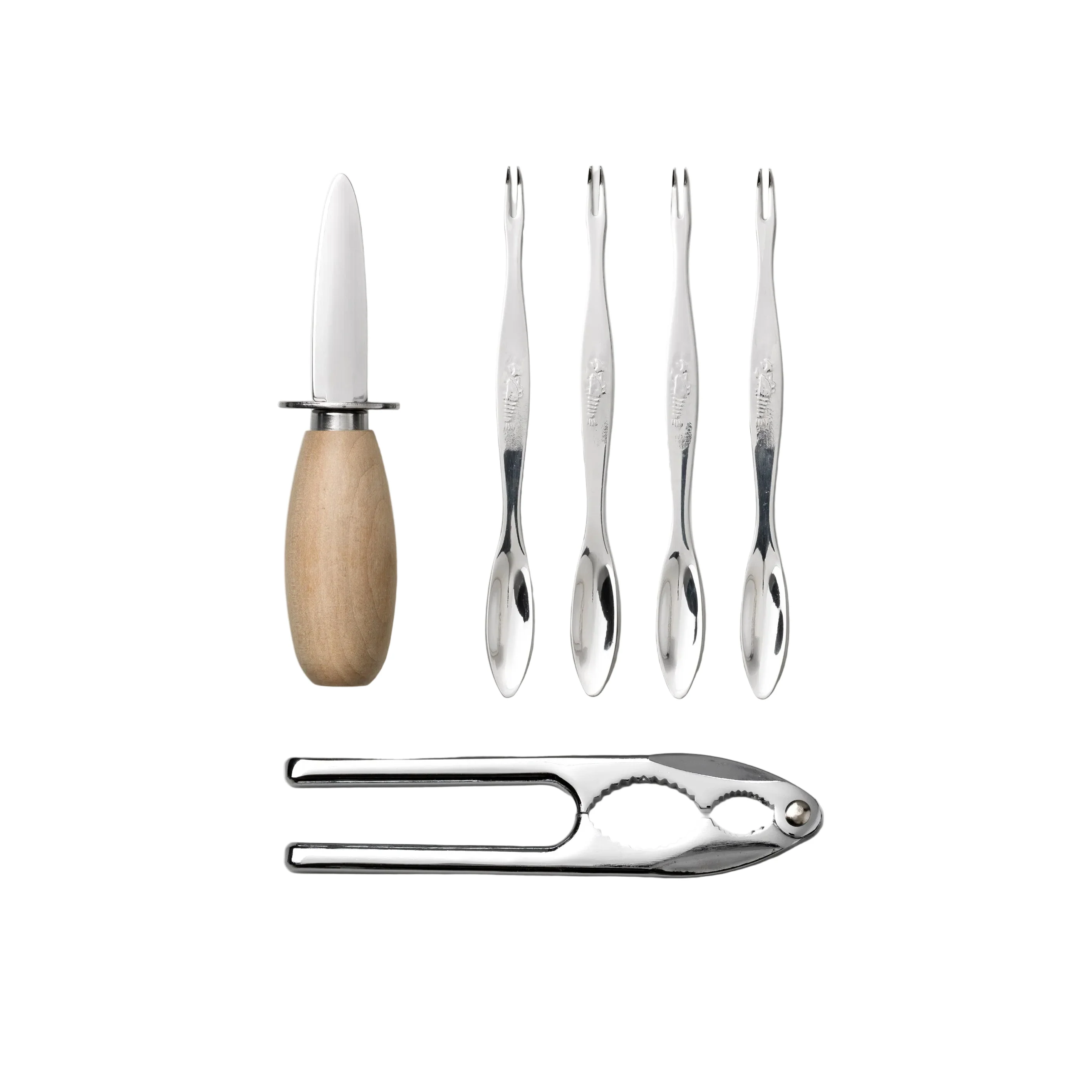 Zestaw do owoców morza SEAFOOD TOOLS beżowy - Image 4